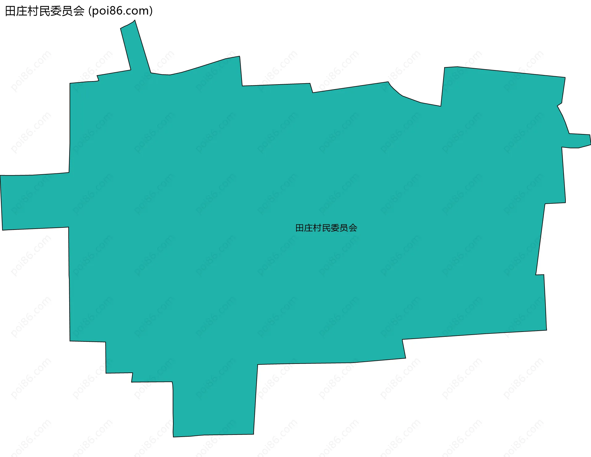田庄村民委员会边界地图
