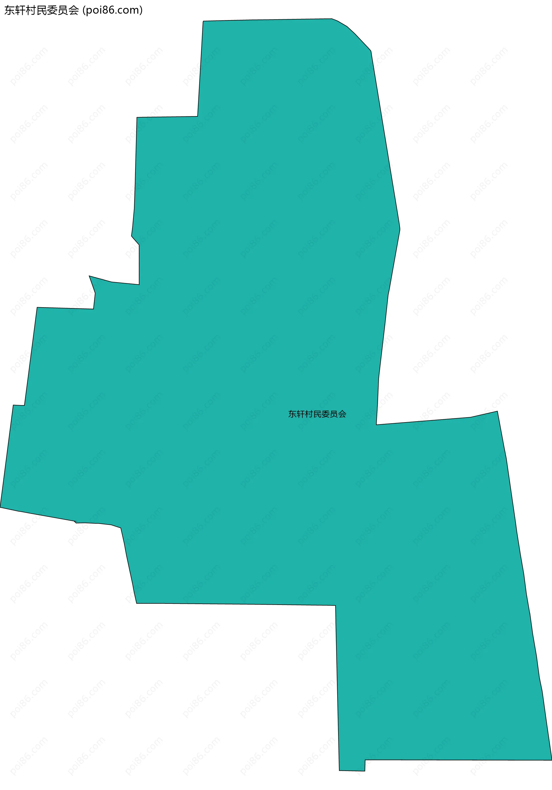 东轩村民委员会边界地图