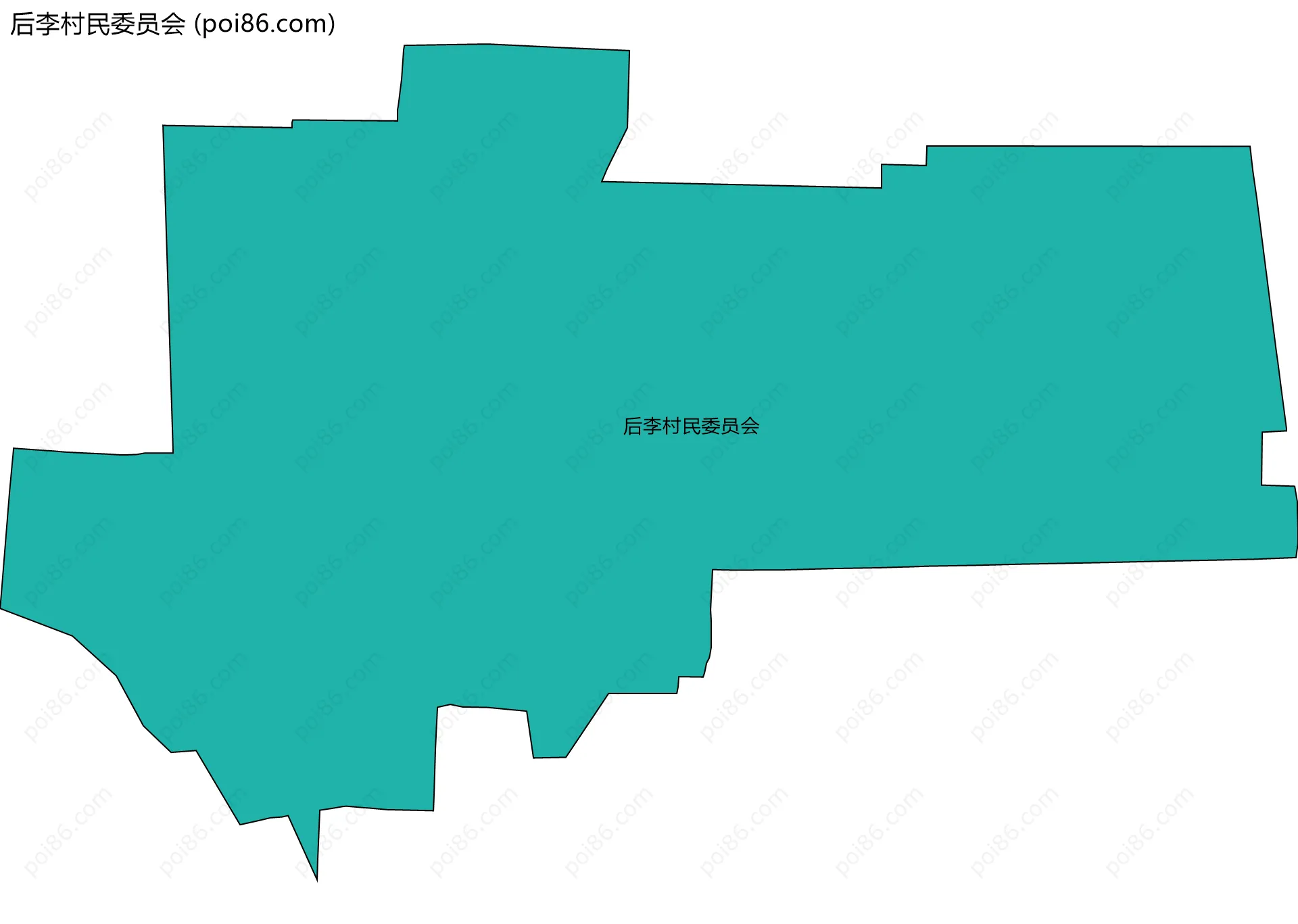 后李村民委员会边界地图