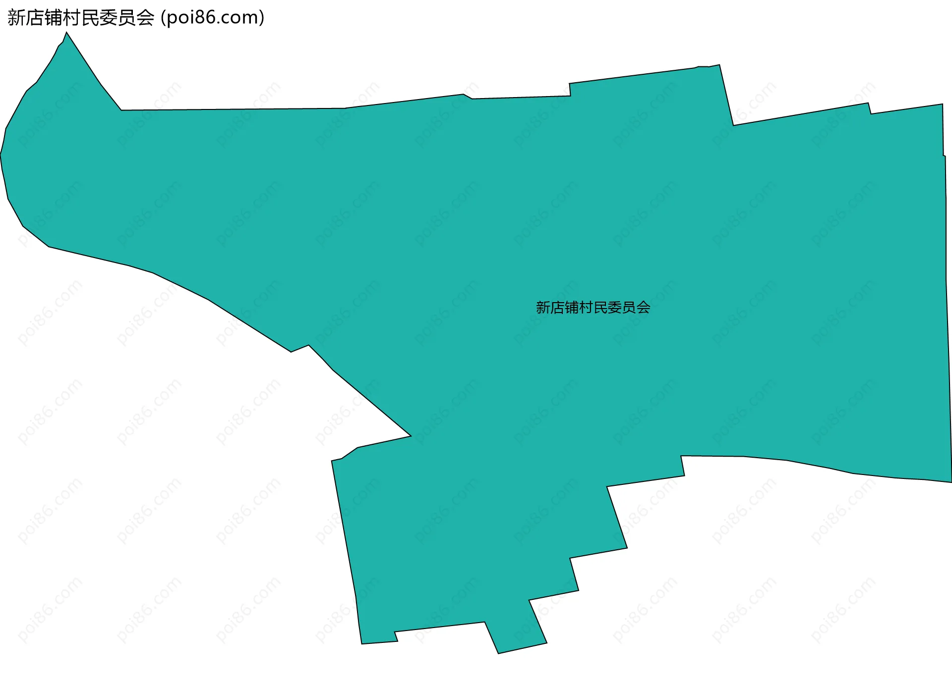 新店铺村民委员会边界地图