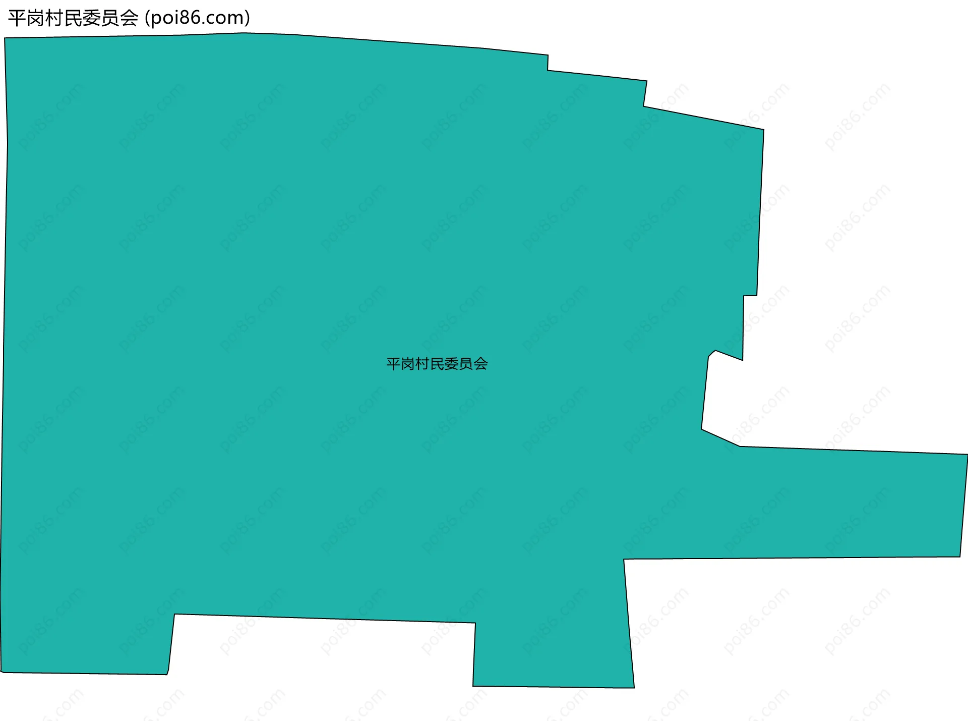 平岗村民委员会边界地图
