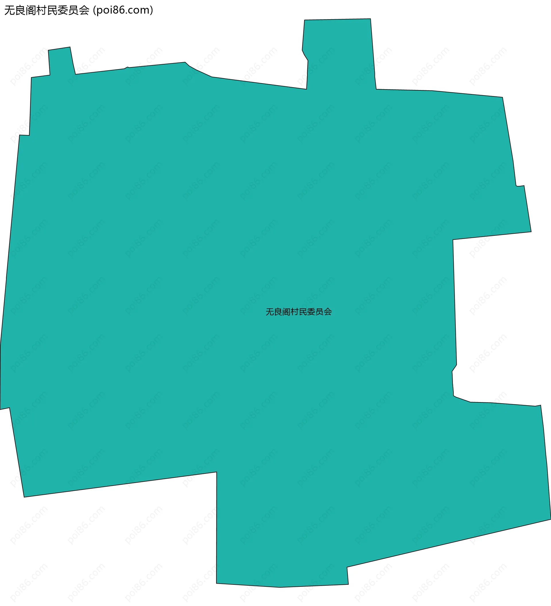 无良阁村民委员会边界地图