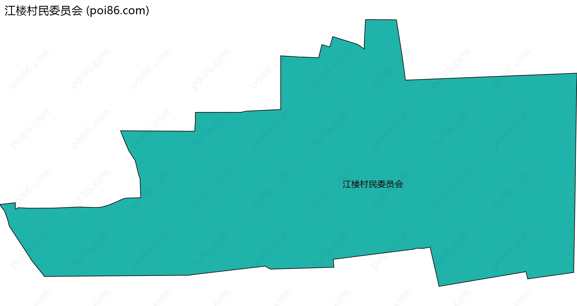 江楼村民委员会边界地图