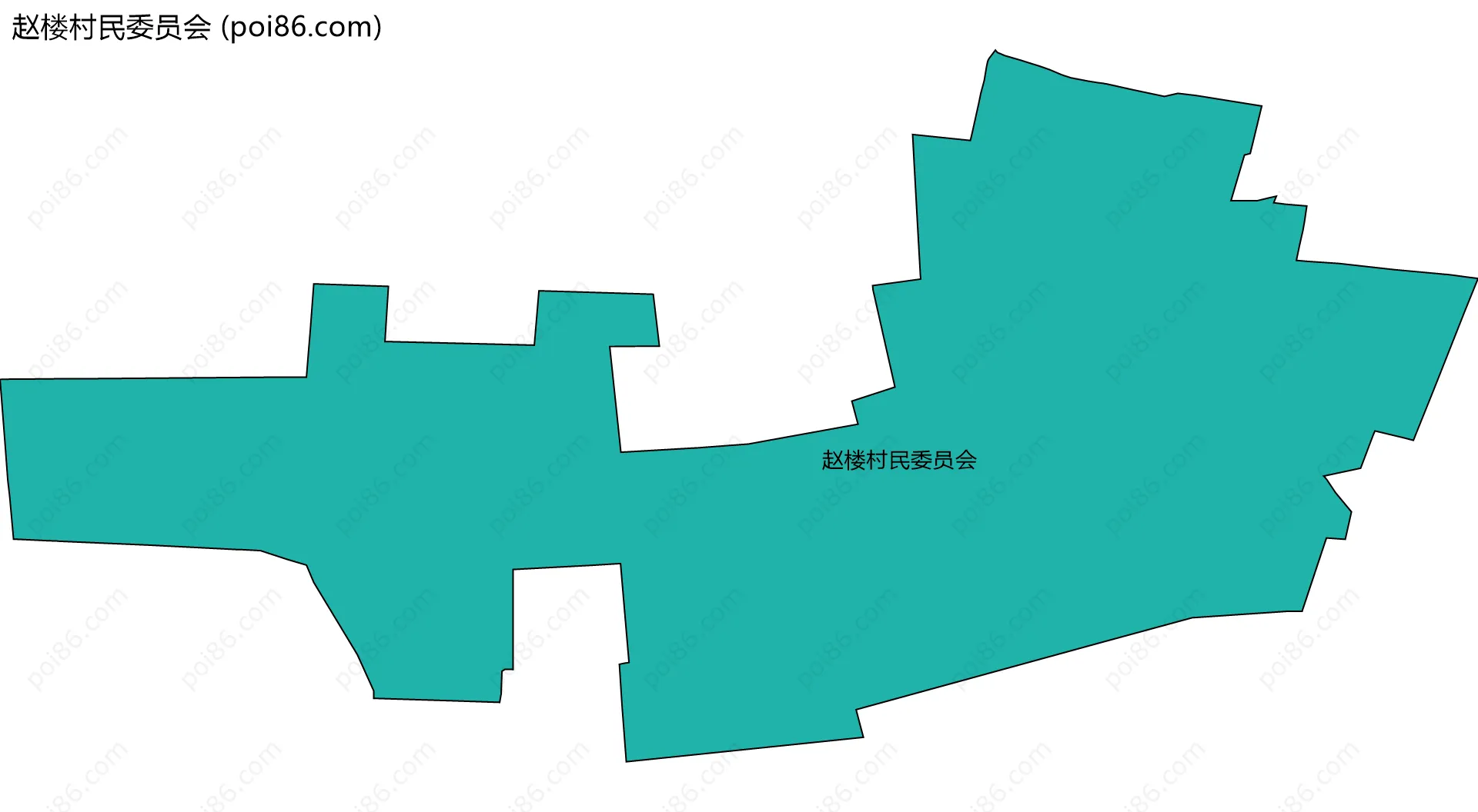 赵楼村民委员会边界地图