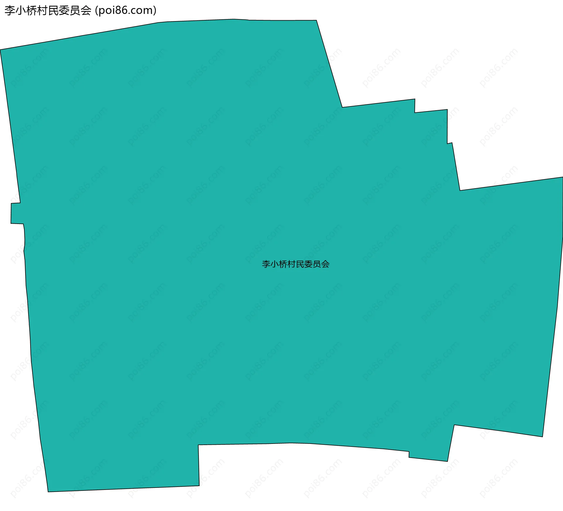 李小桥村民委员会边界地图