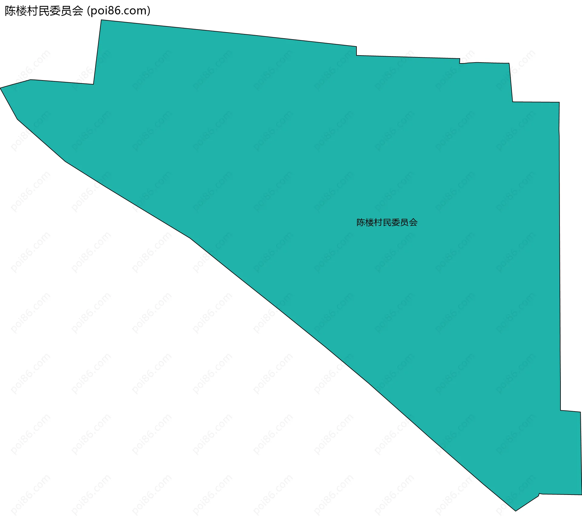 陈楼村民委员会边界地图