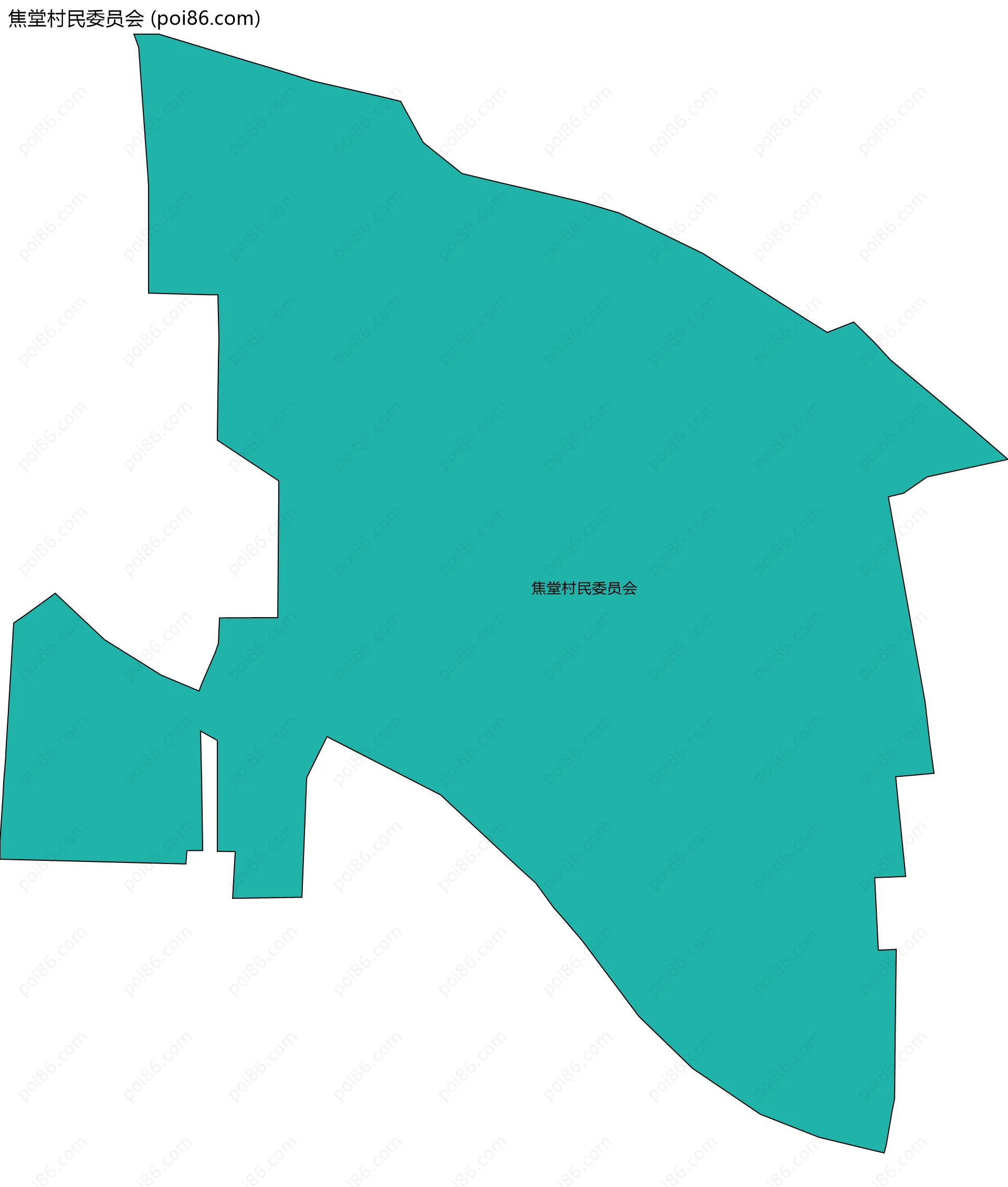 焦堂村民委员会边界地图