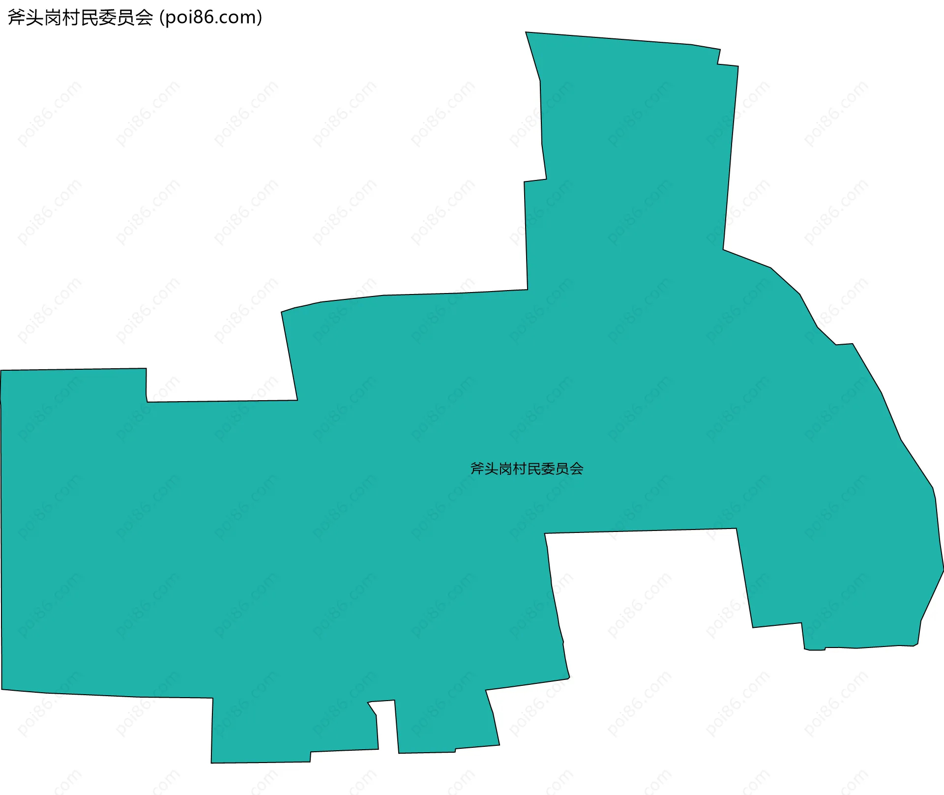 斧头岗村民委员会边界地图