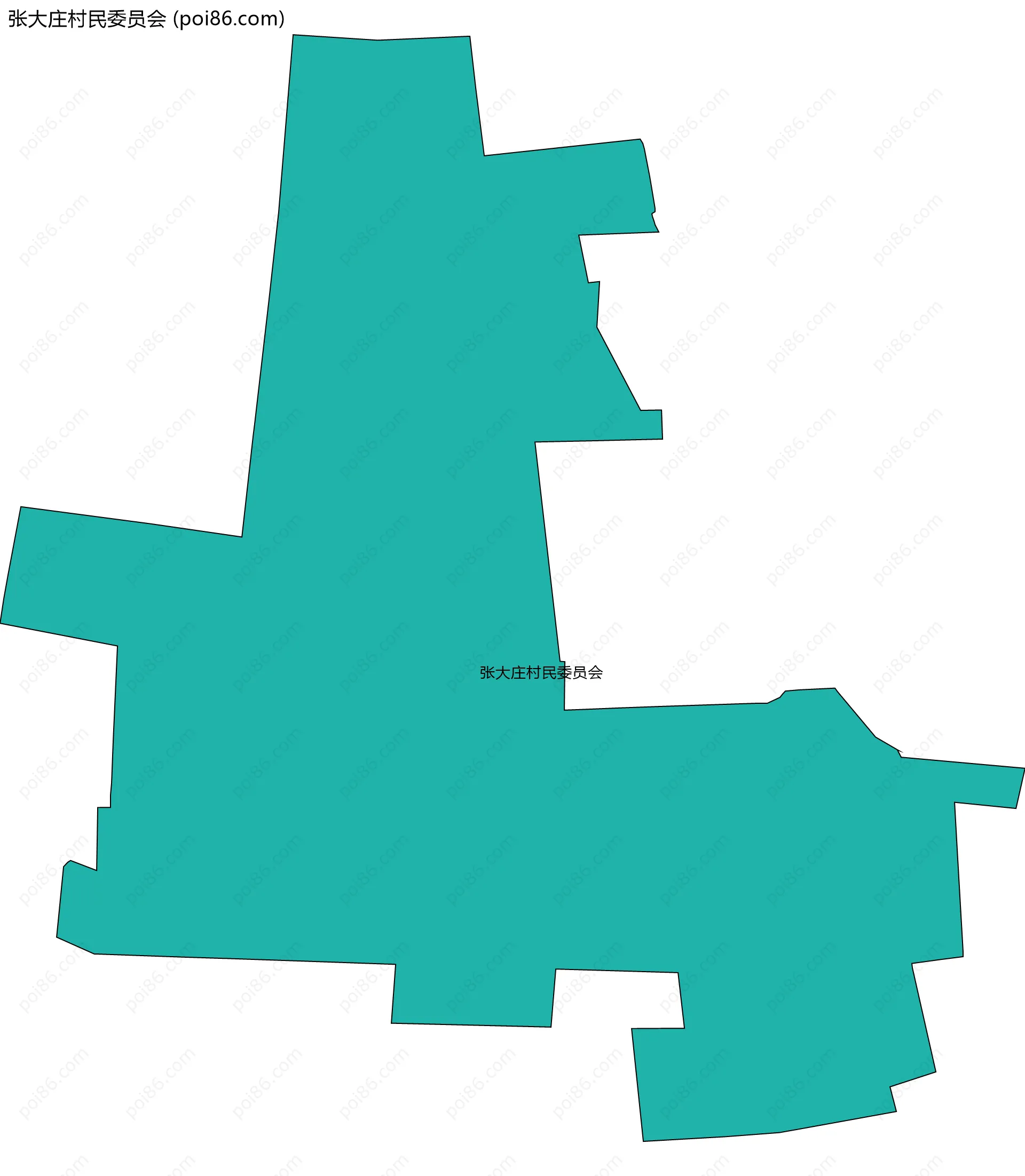张大庄村民委员会边界地图