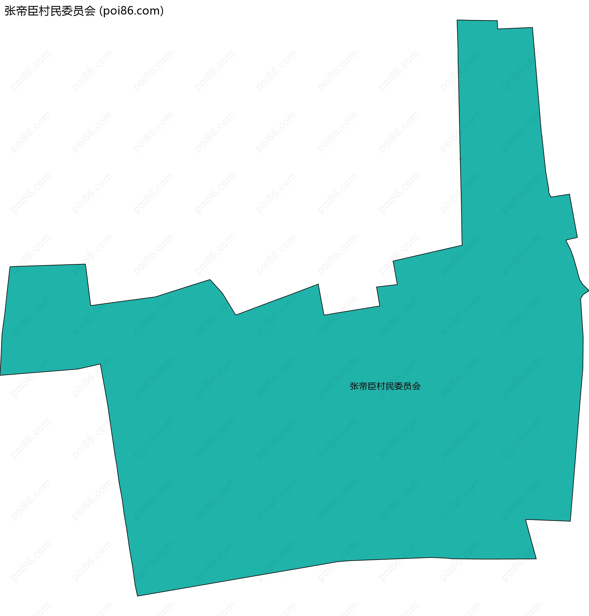 张帝臣村民委员会边界地图