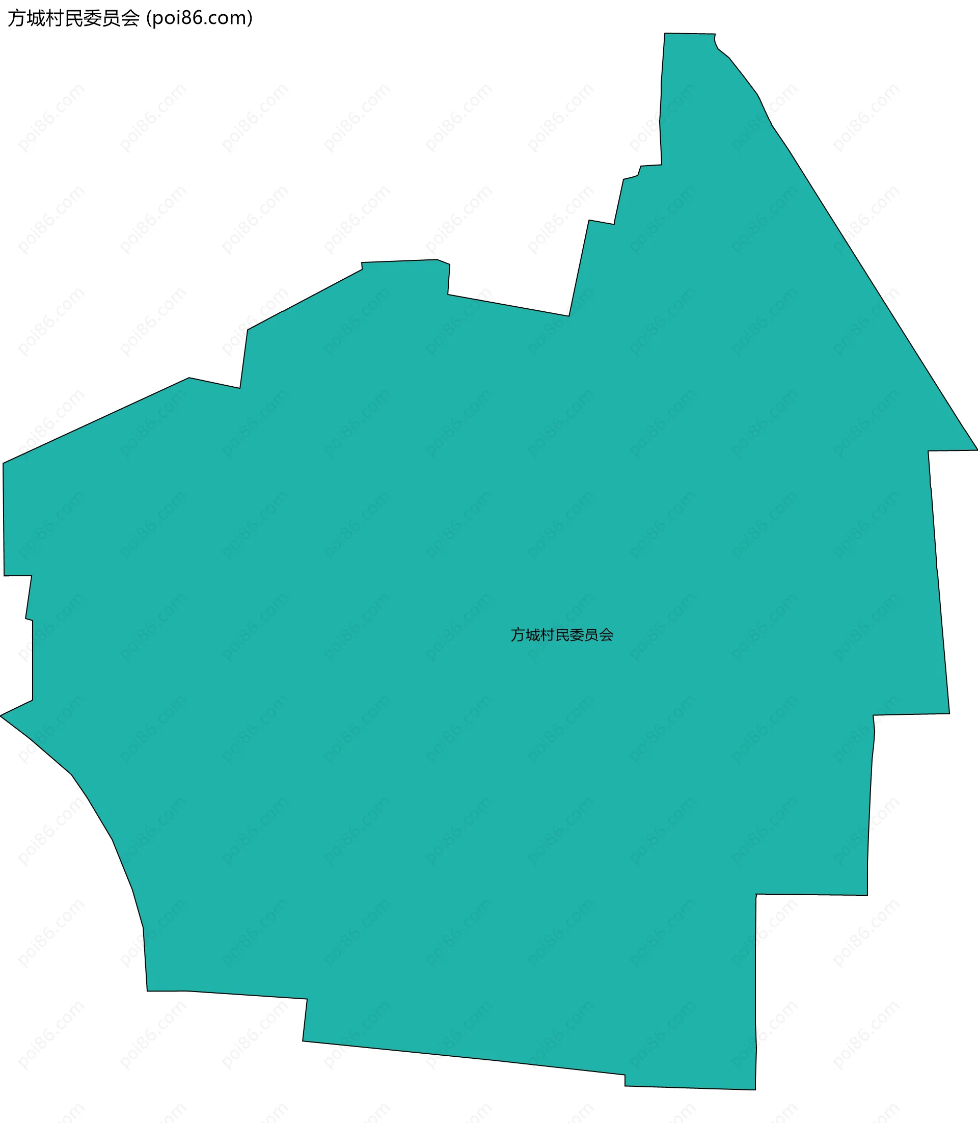 方城村民委员会边界地图