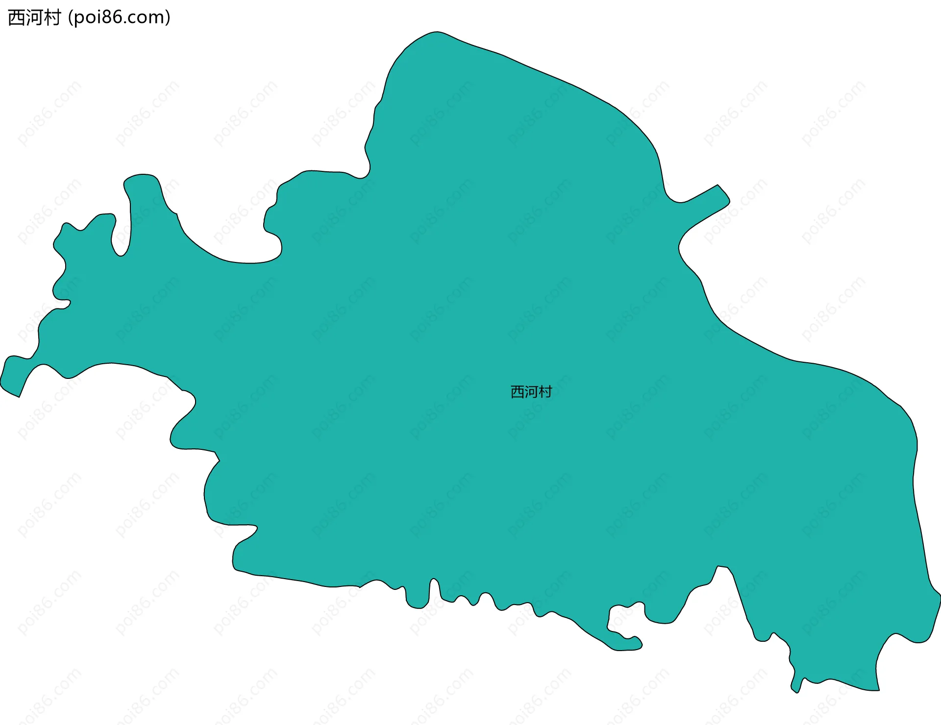 西河村边界地图