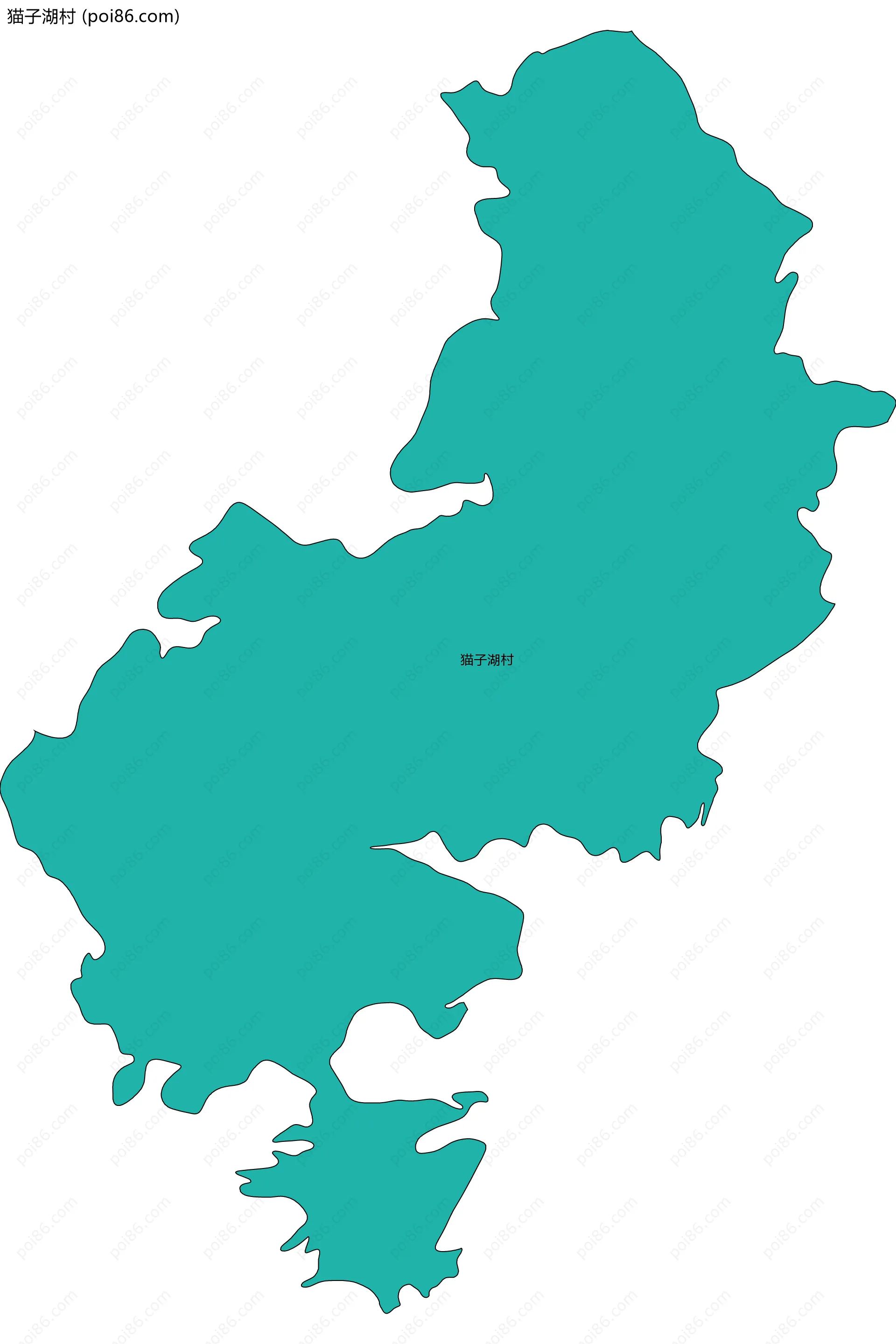 猫子湖村边界地图