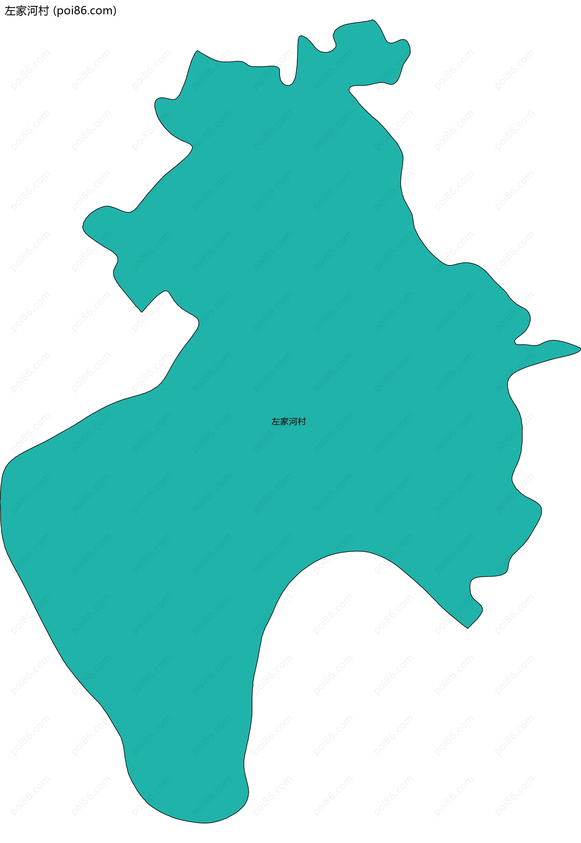 左家河村边界地图