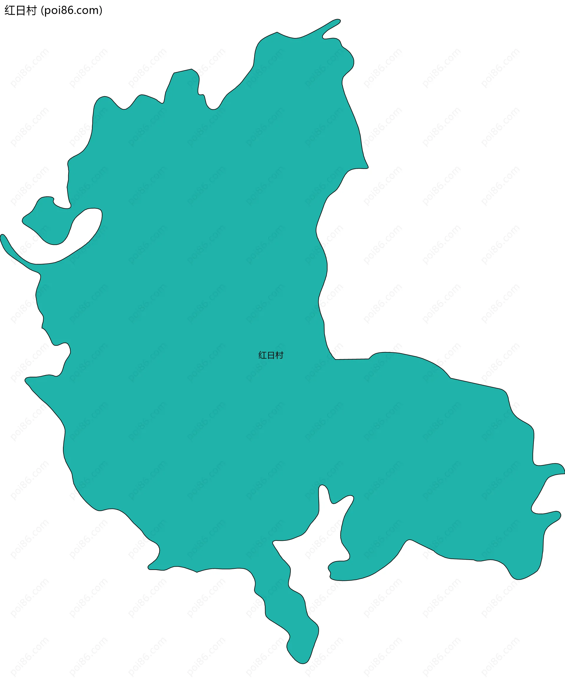 红日村边界地图