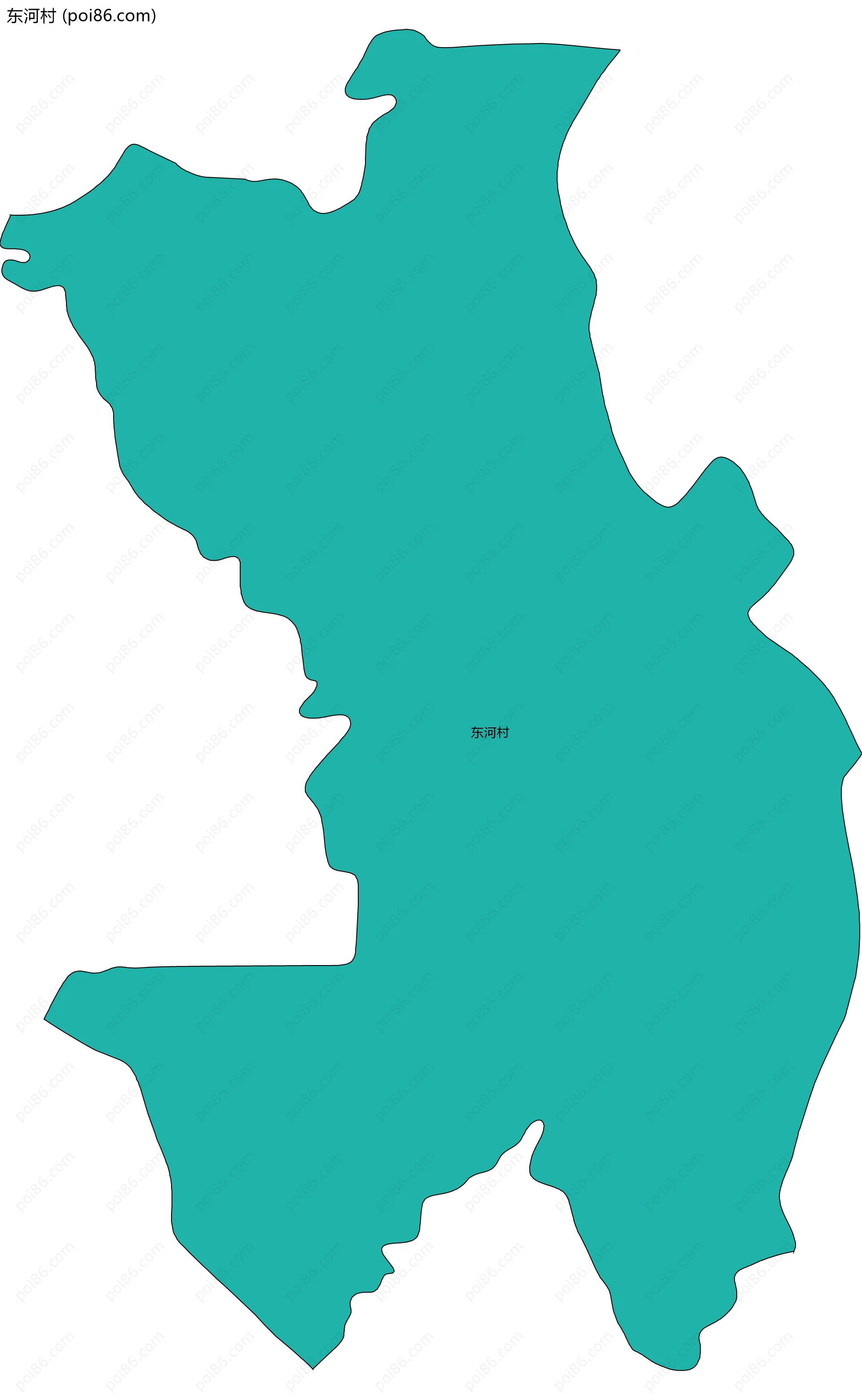 东河村边界地图