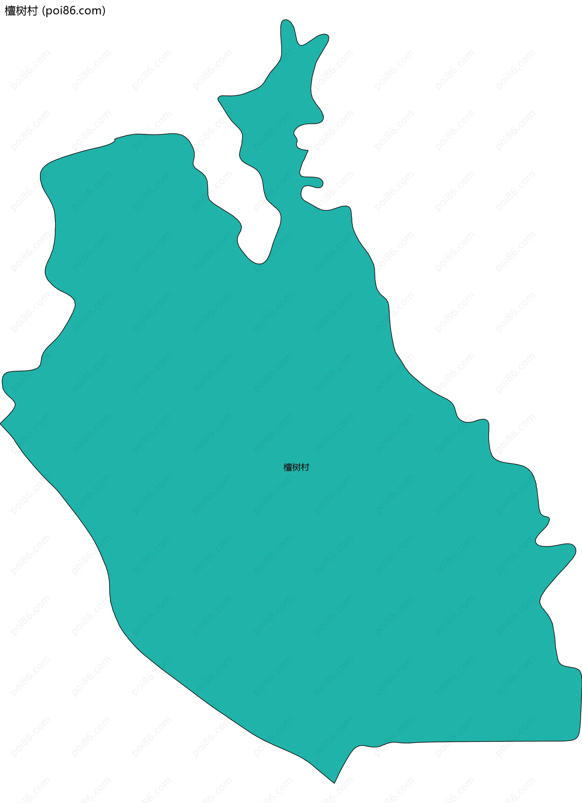 檀树村边界地图