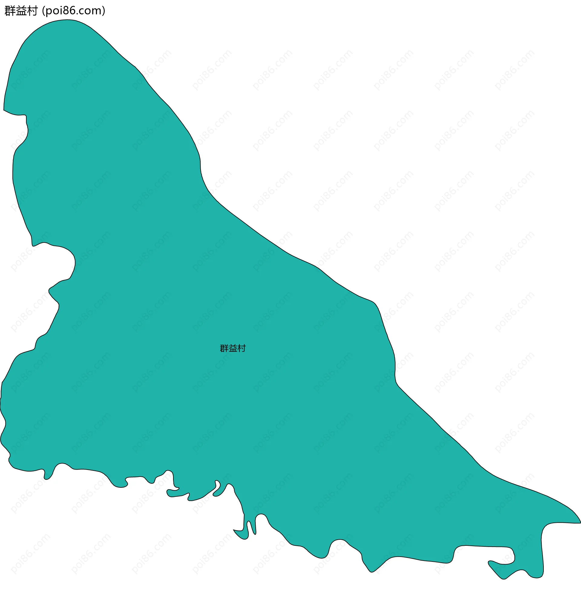 群益村边界地图