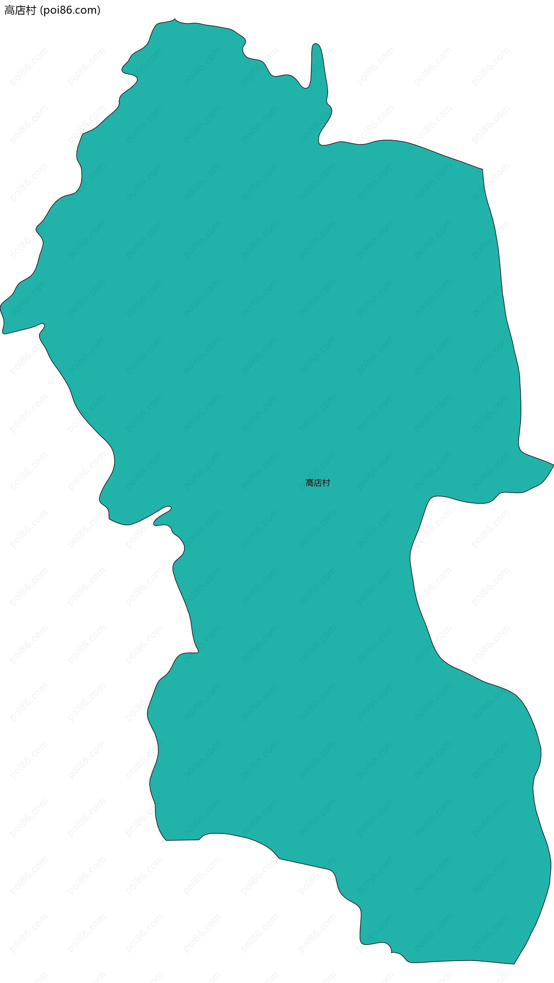 高店村边界地图