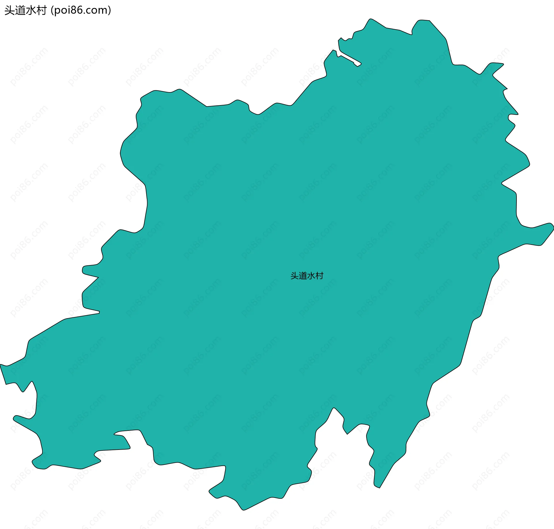 头道水村边界地图