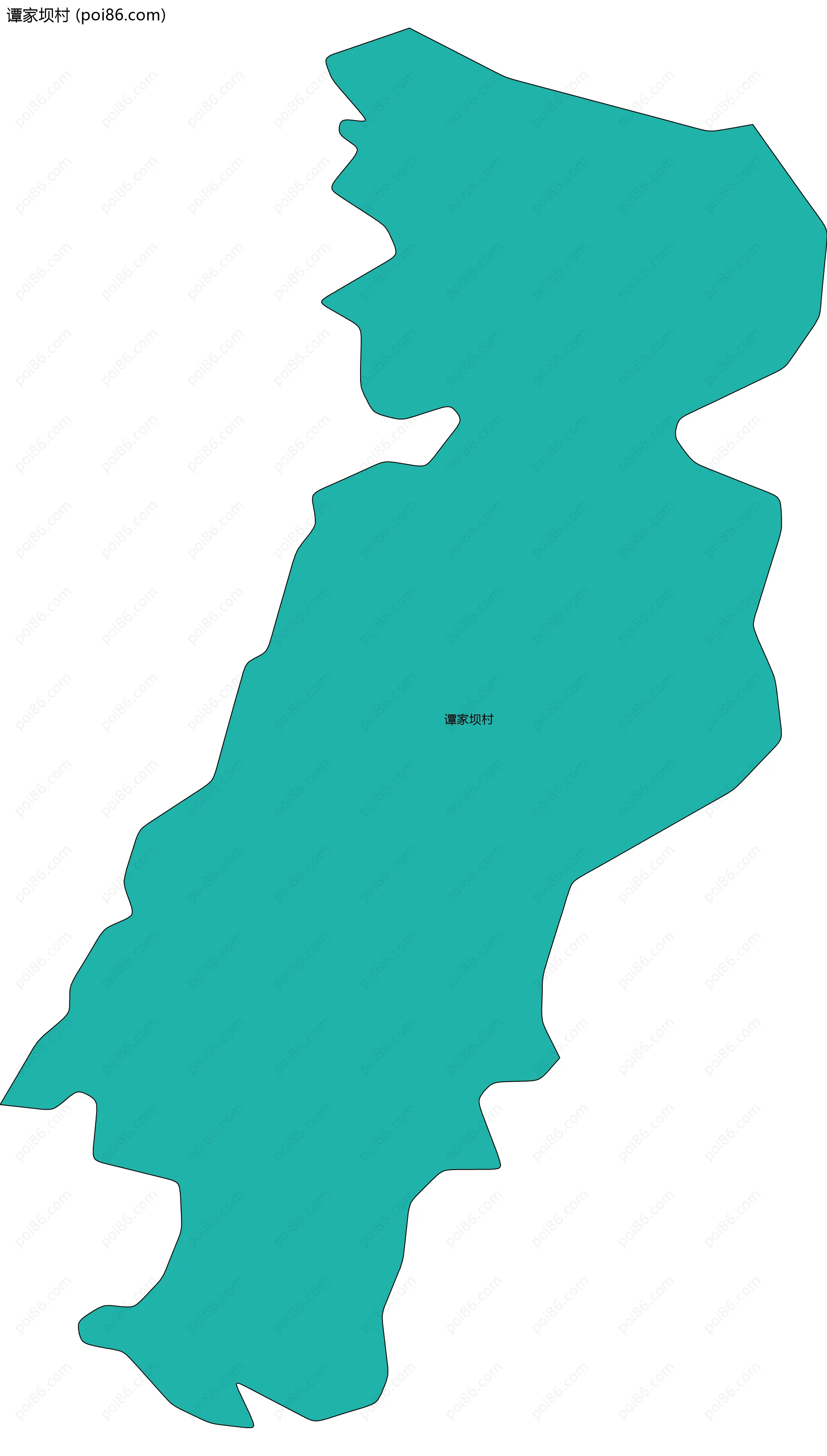 谭家坝村边界地图