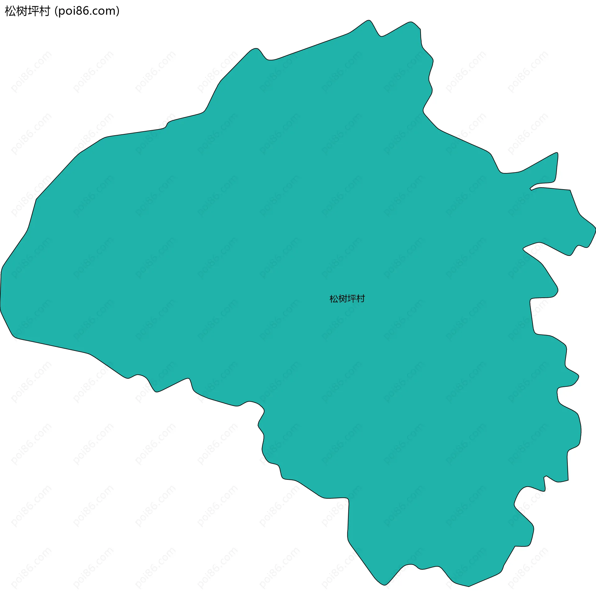 松树坪村边界地图