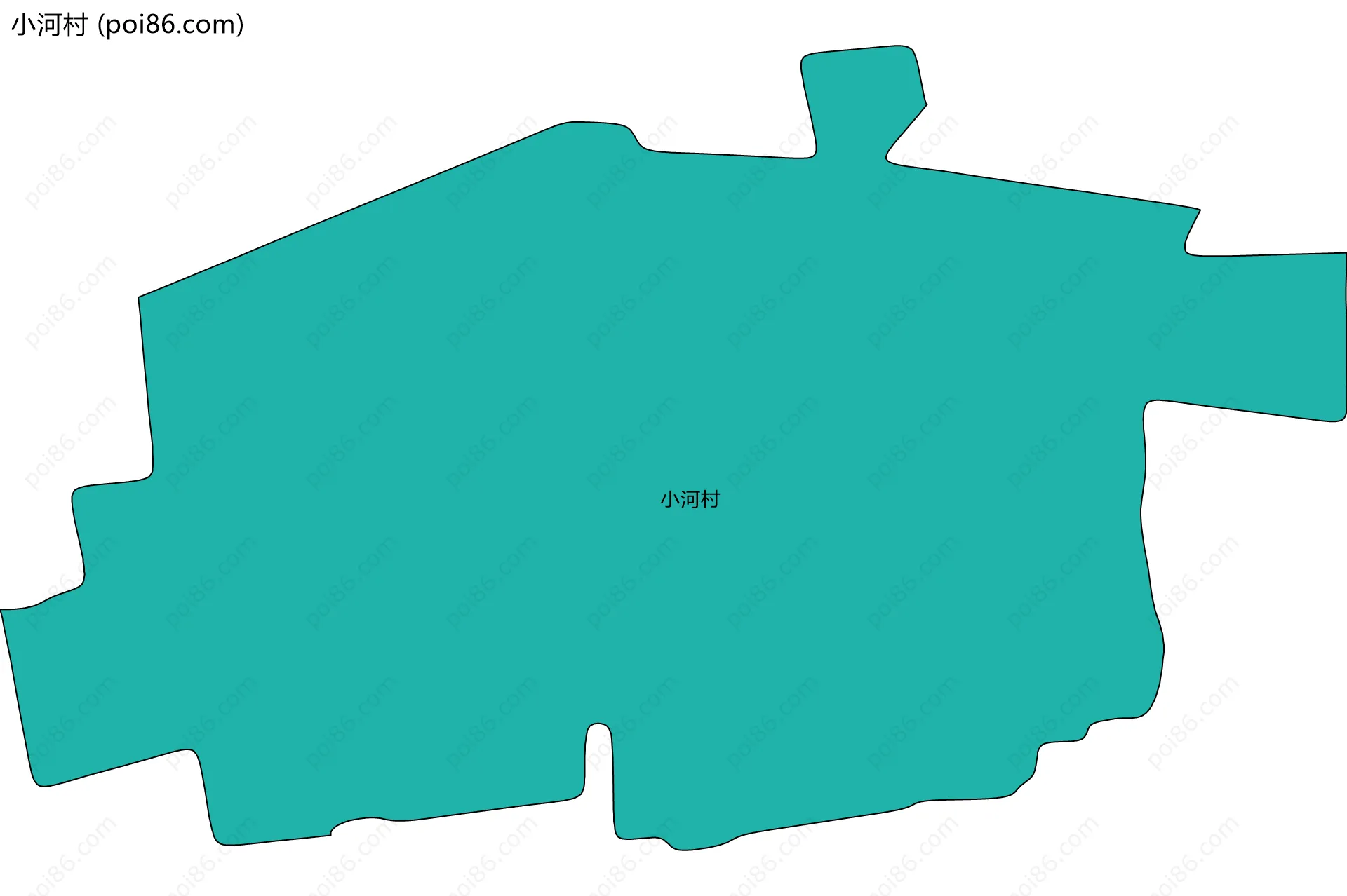 小河村边界地图