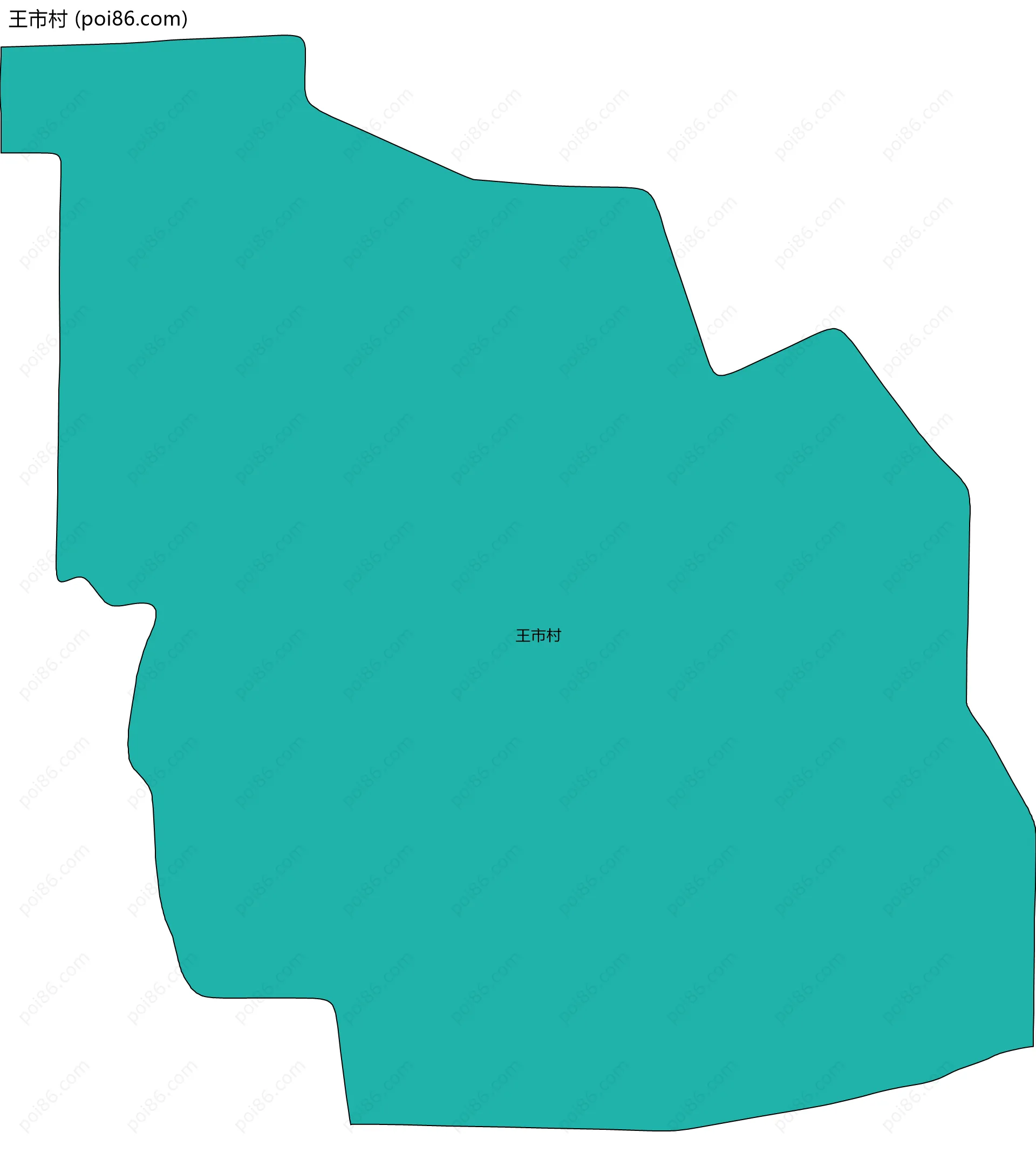 王市村边界地图