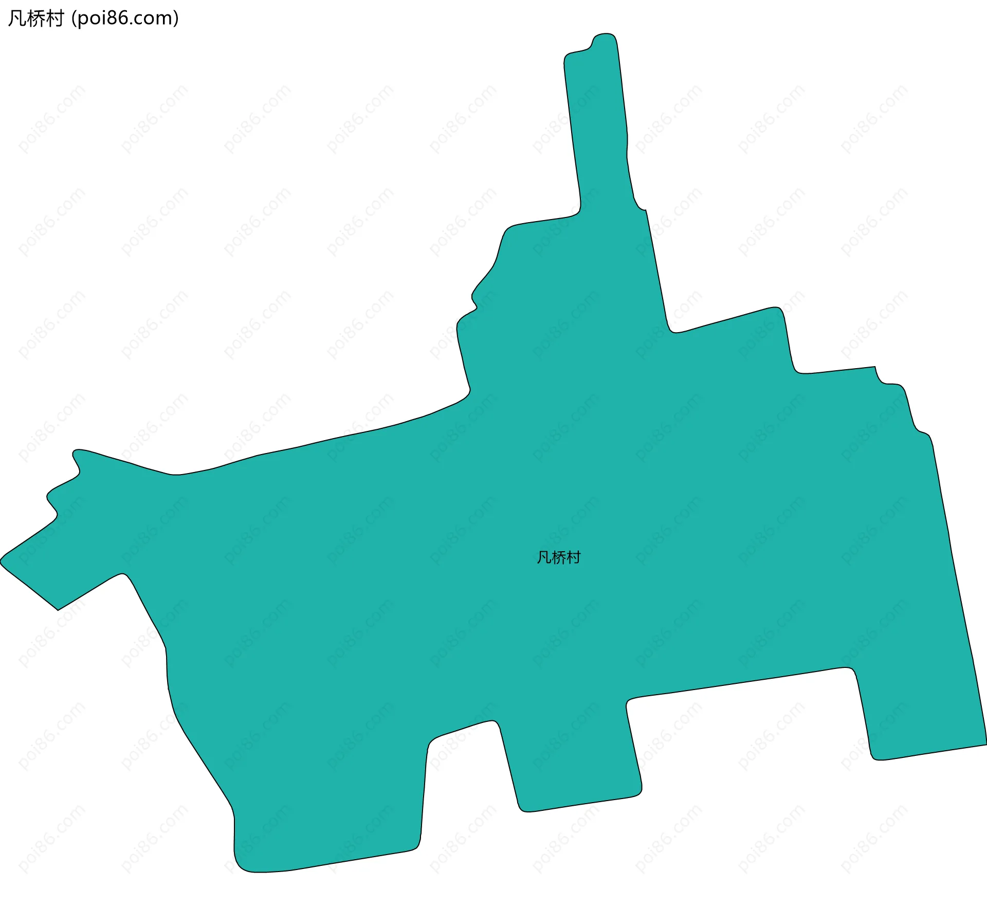 凡桥村边界地图