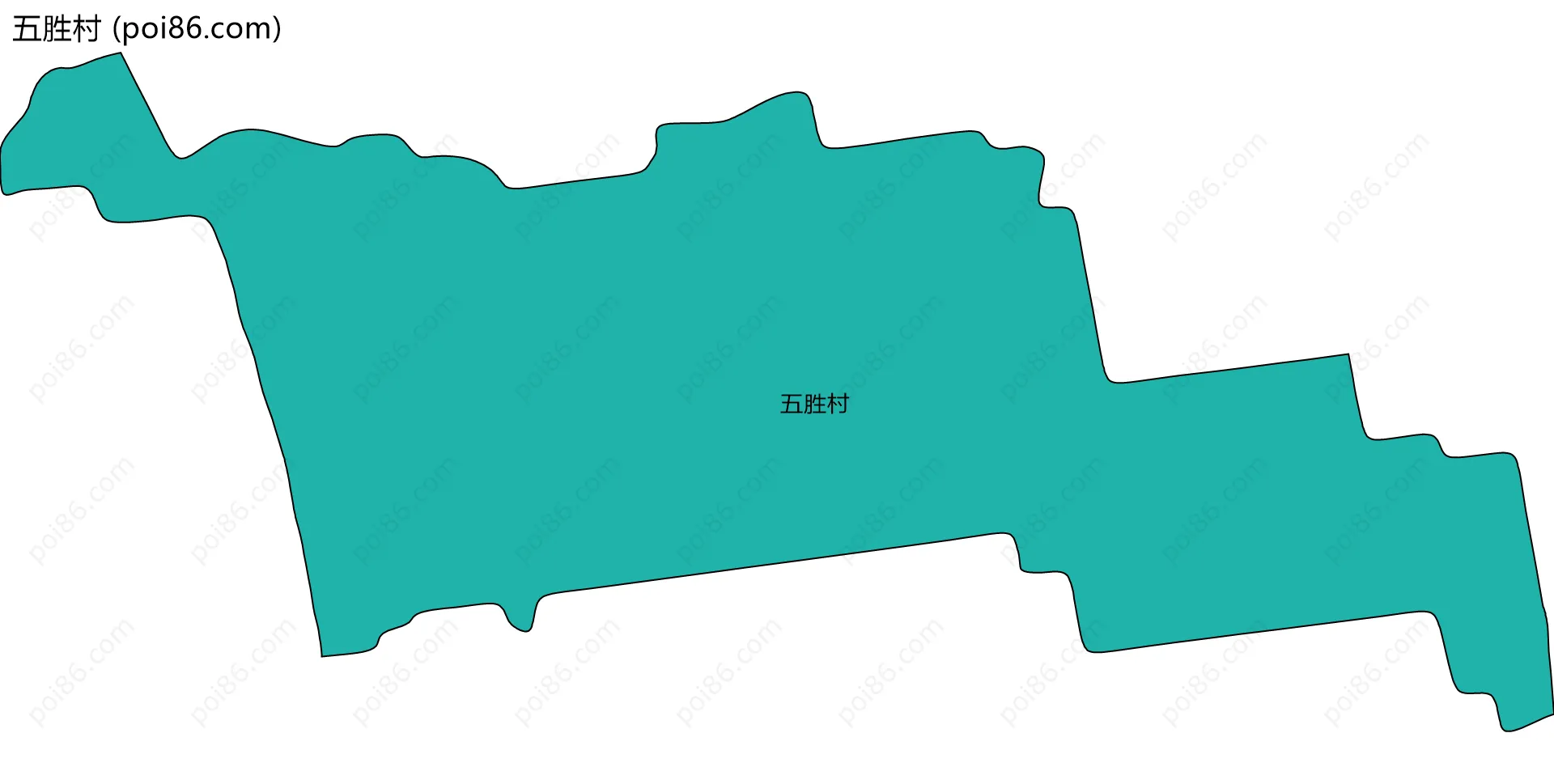 五胜村边界地图