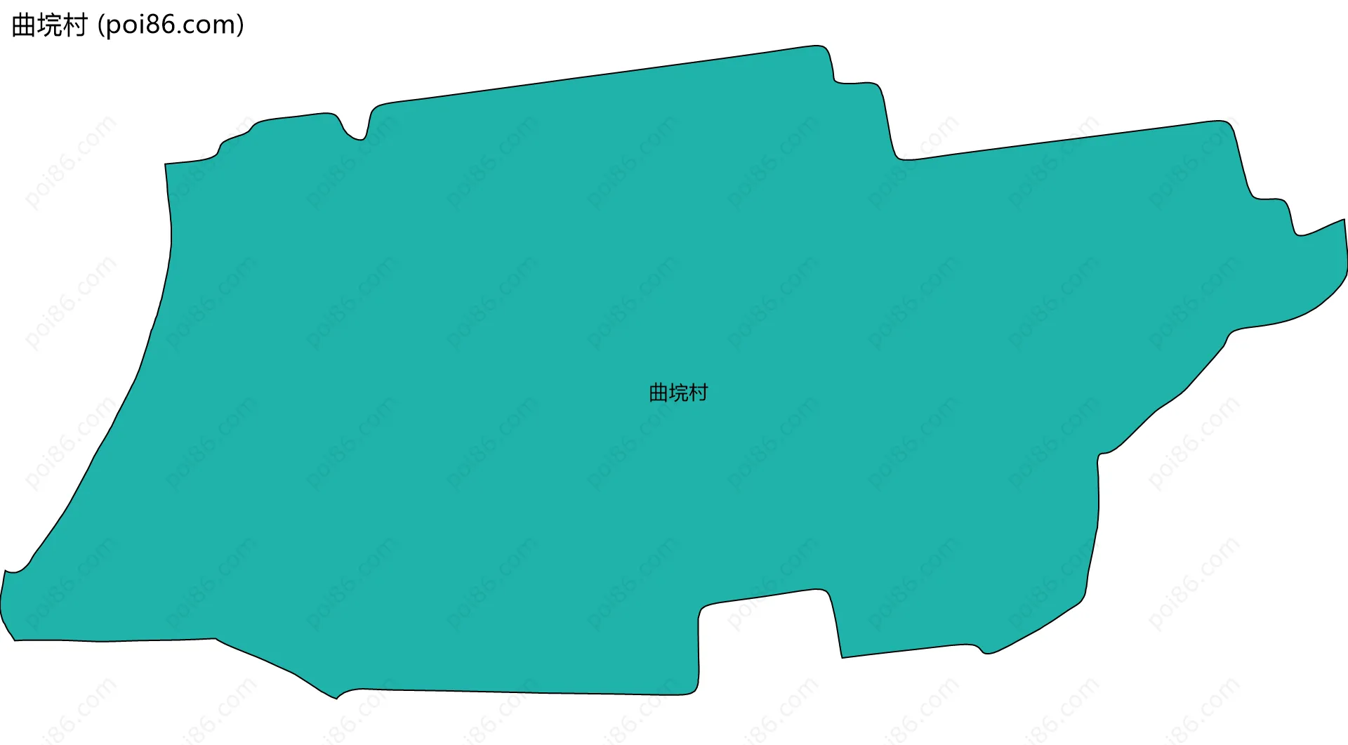 曲垸村边界地图