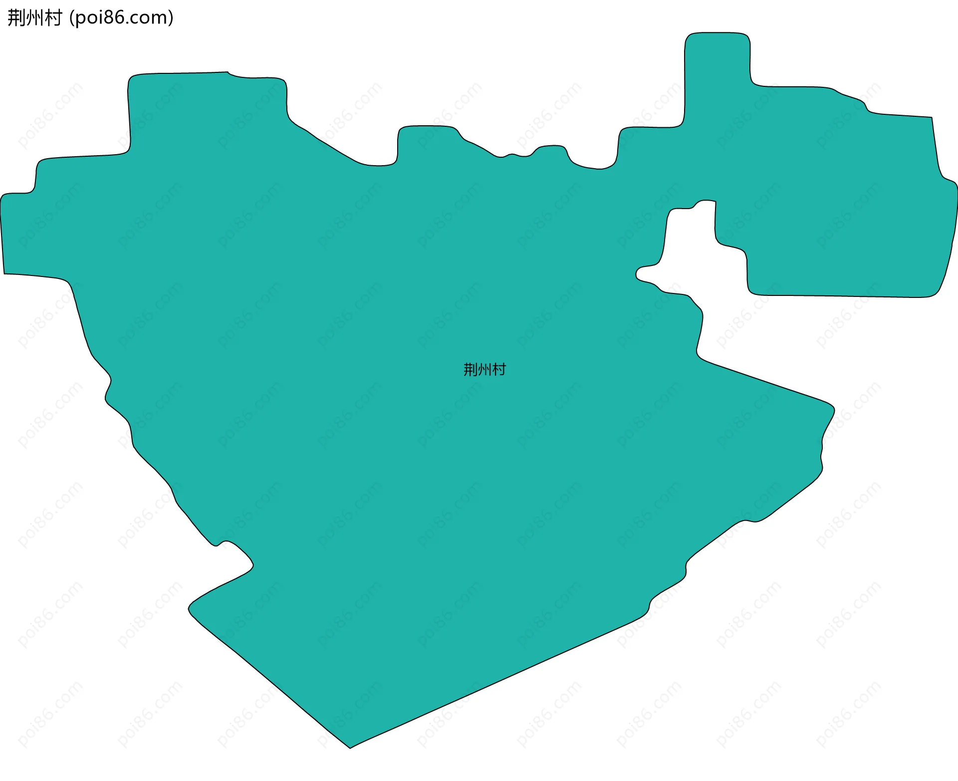 荆州村边界地图