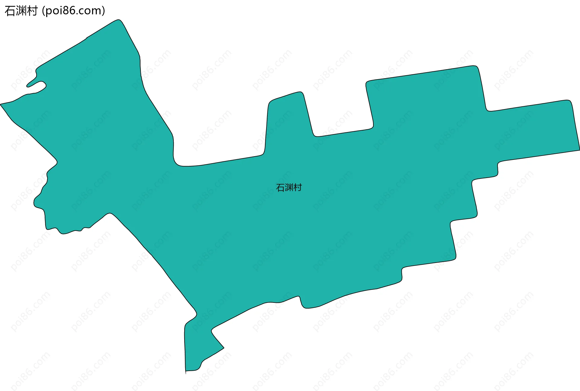 石渊村边界地图