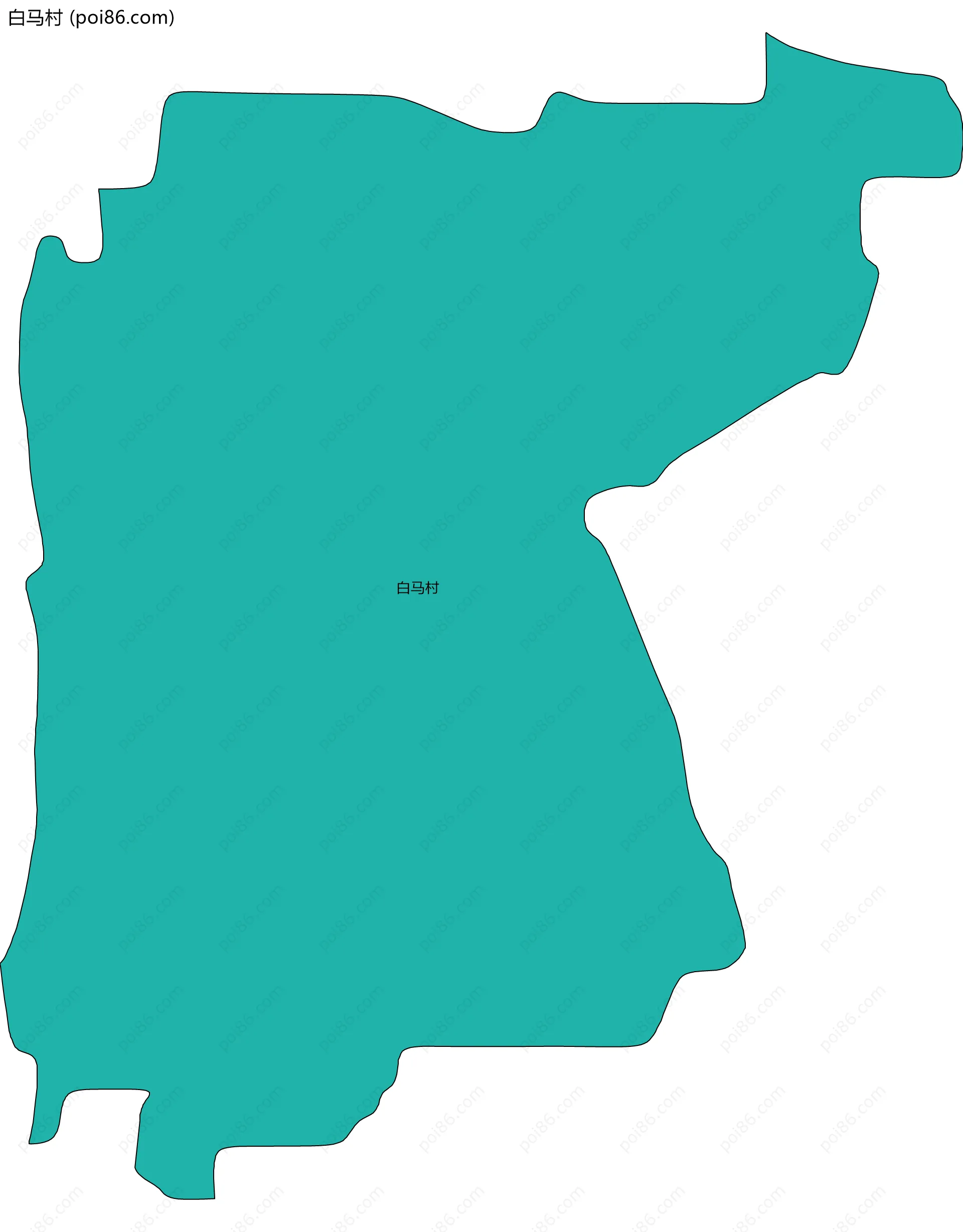 白马村边界地图