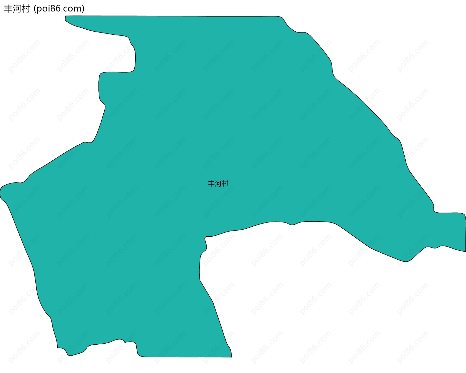 丰河村边界地图