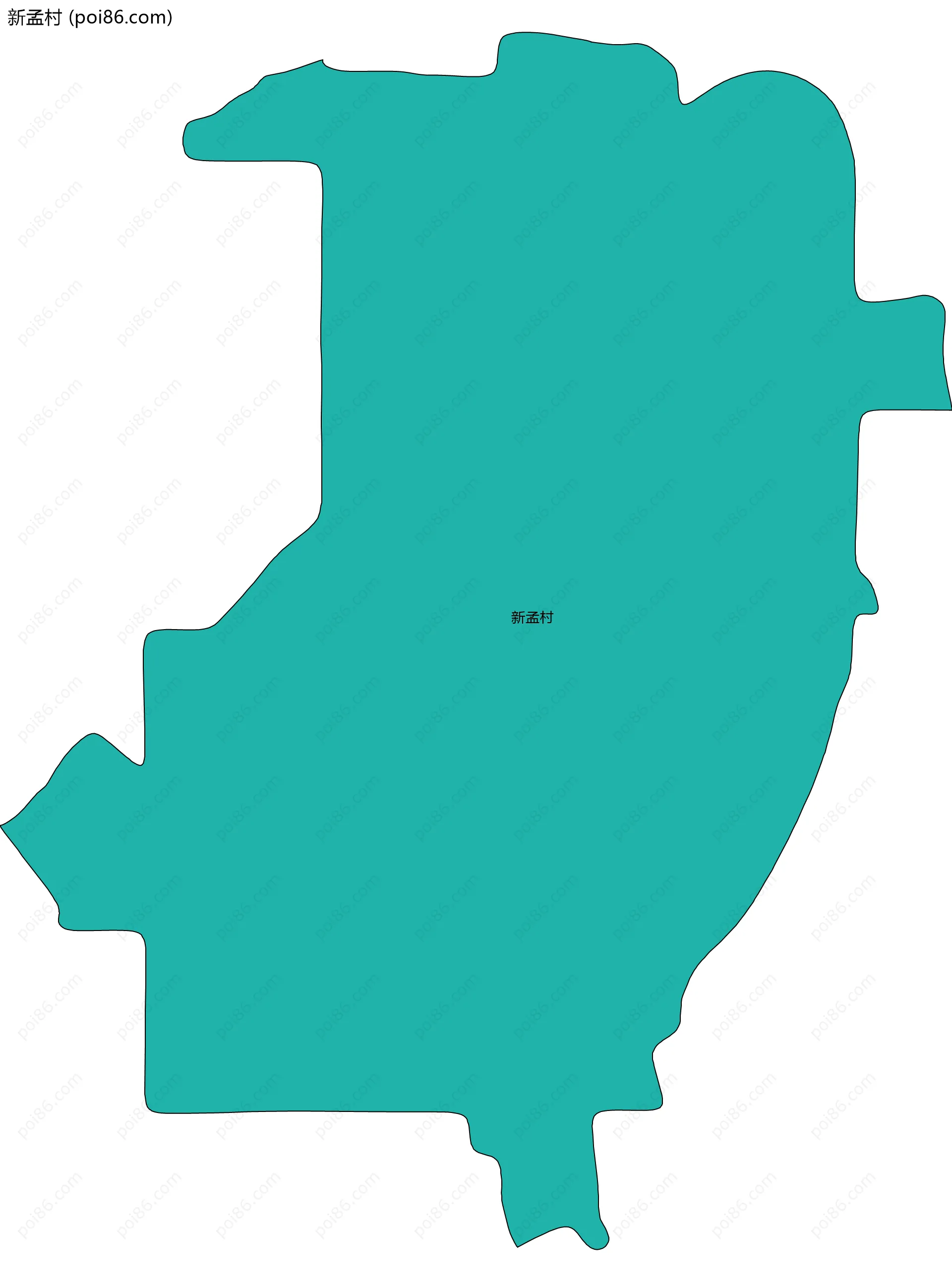 新孟村边界地图