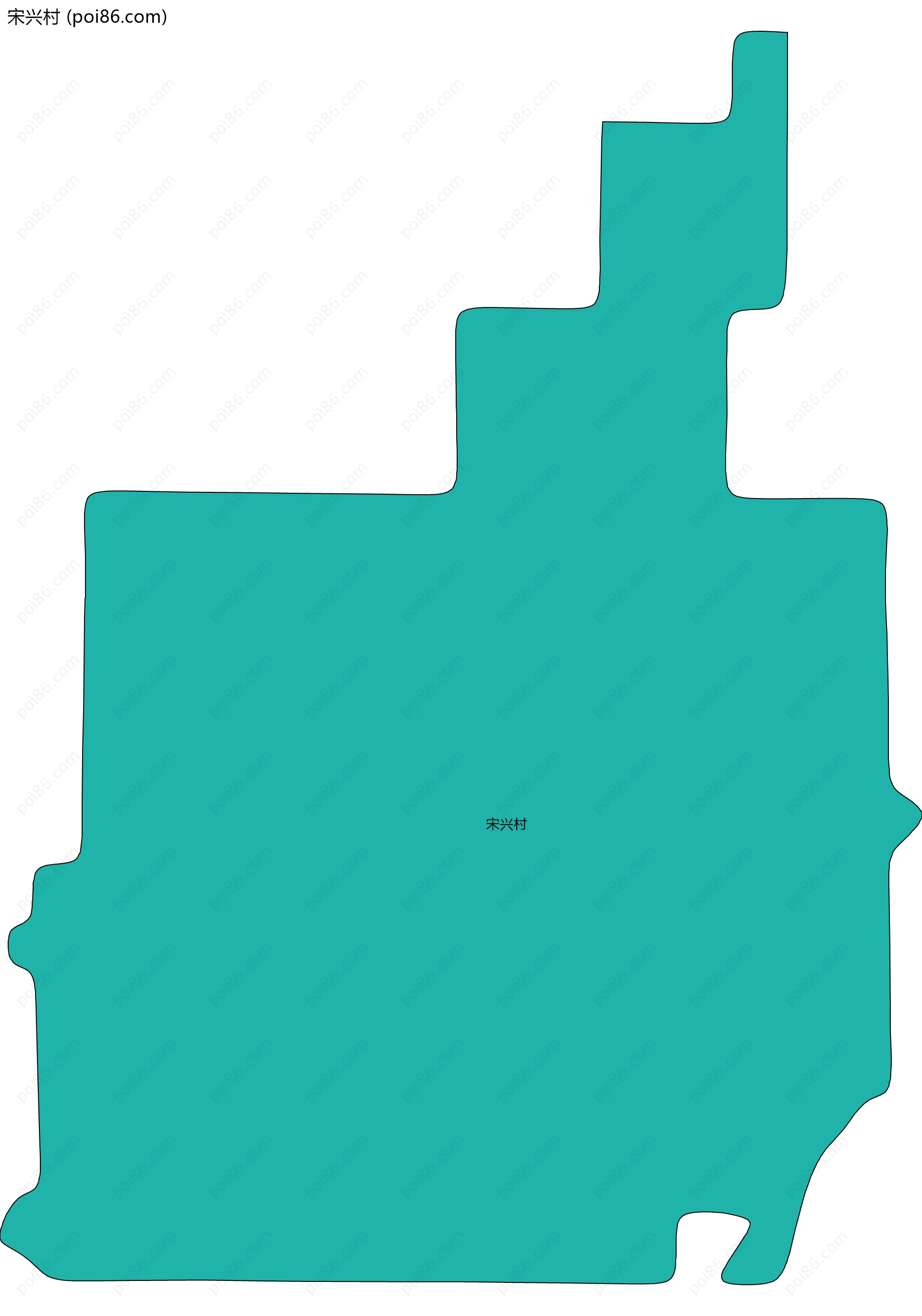 宋兴村边界地图