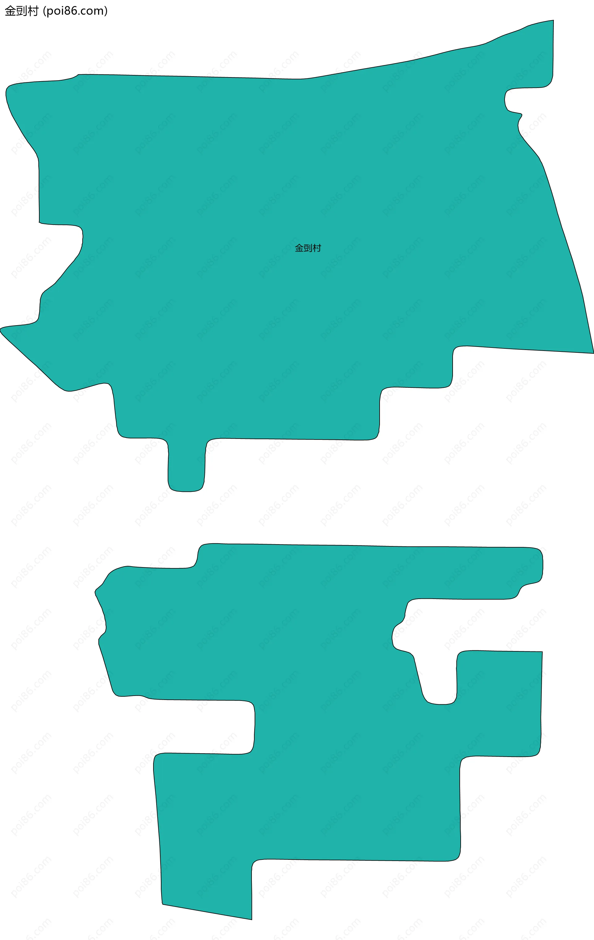 金剅村边界地图