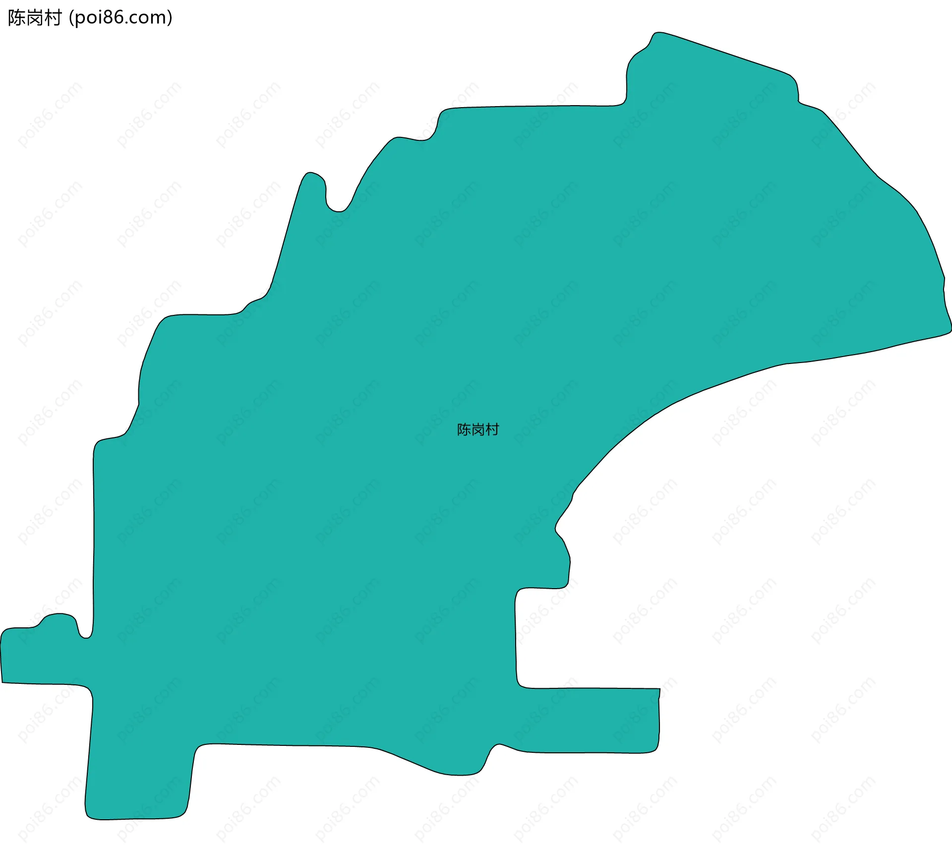 陈岗村边界地图