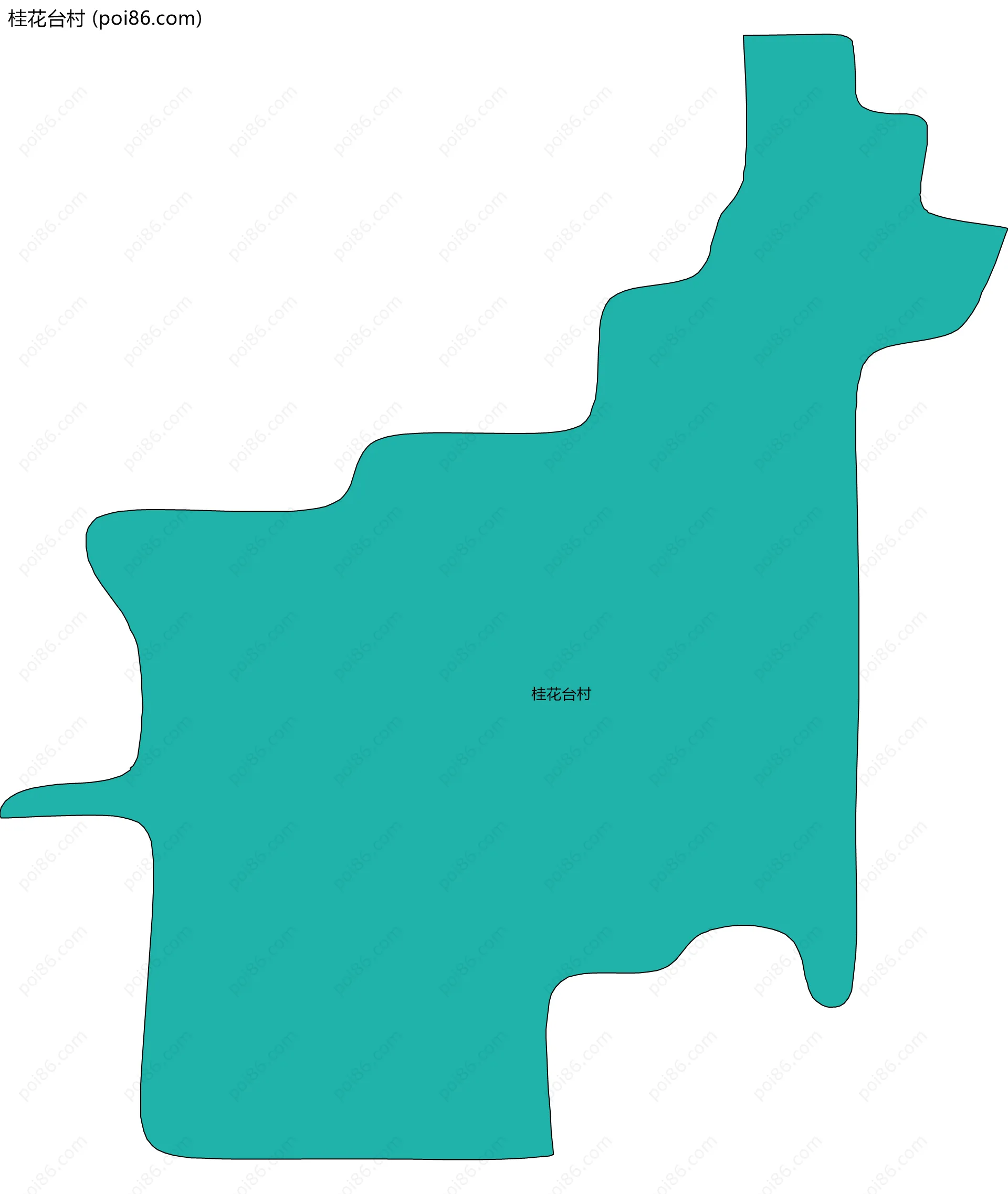 桂花台村边界地图