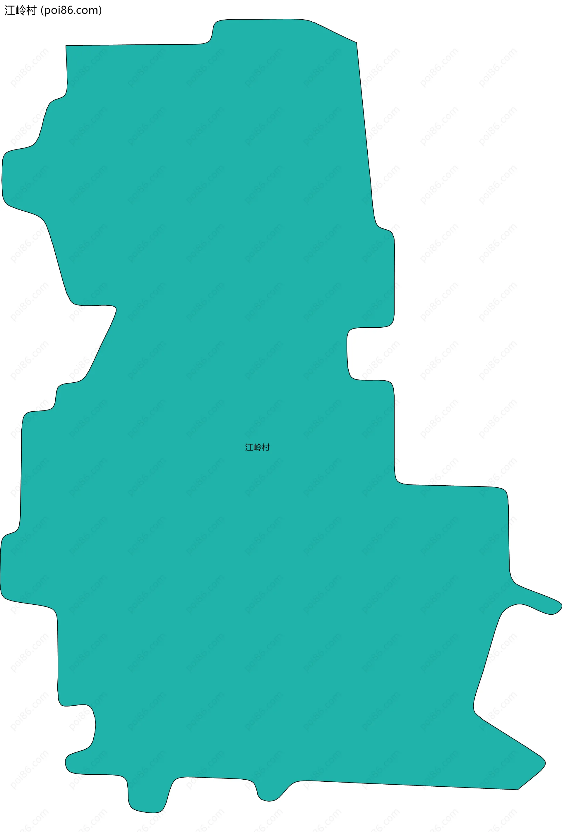 江岭村边界地图