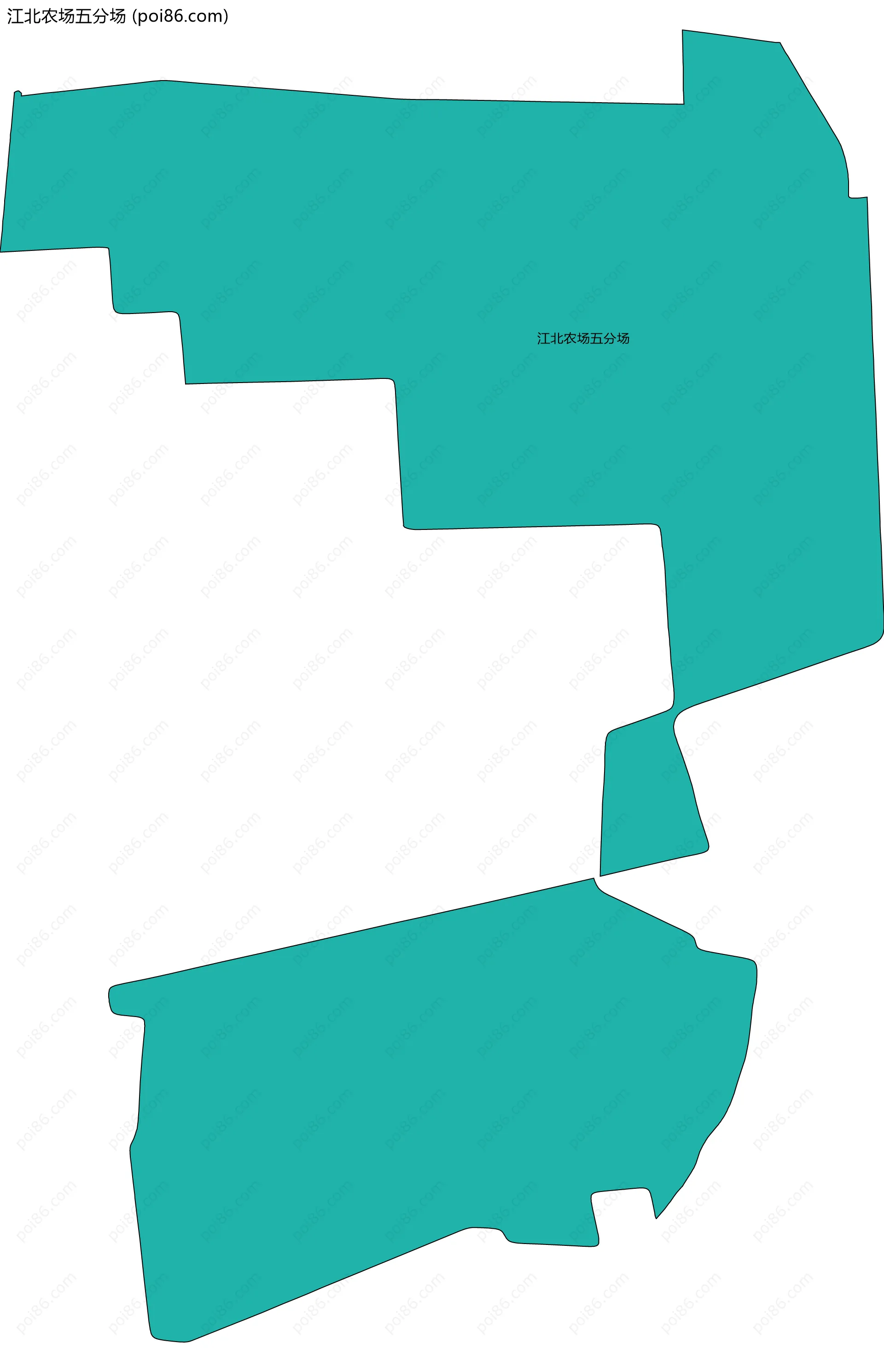 江北农场五分场边界地图