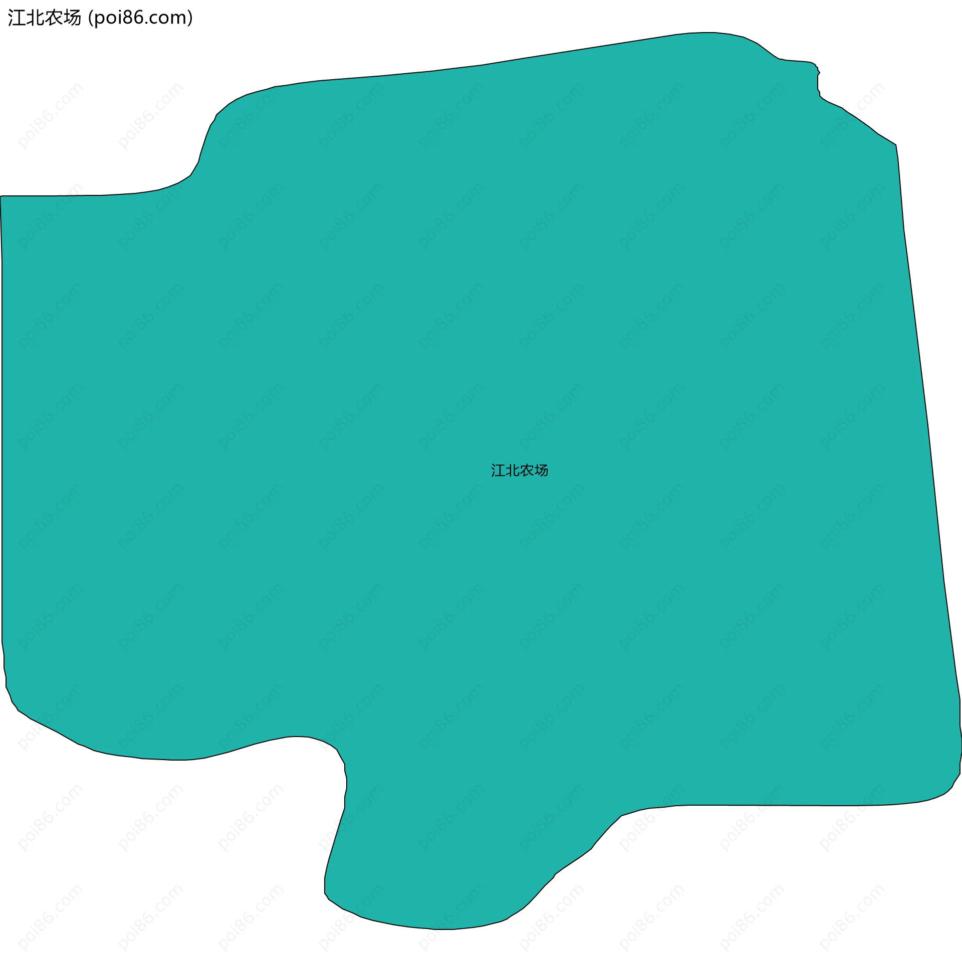 江北农场边界地图