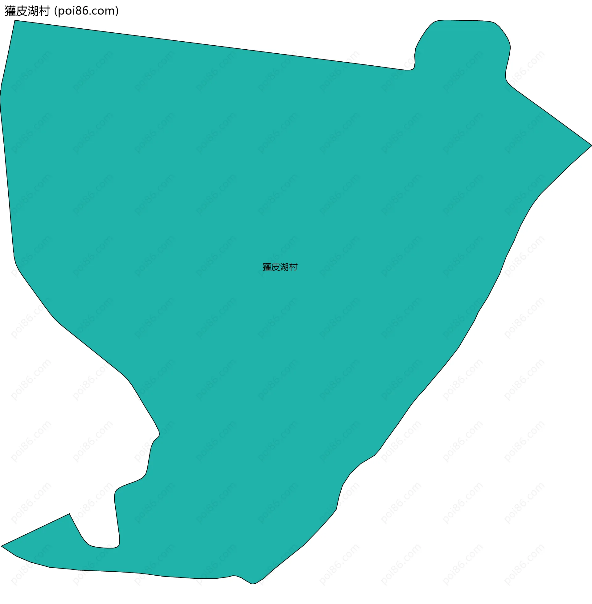 獾皮湖村边界地图