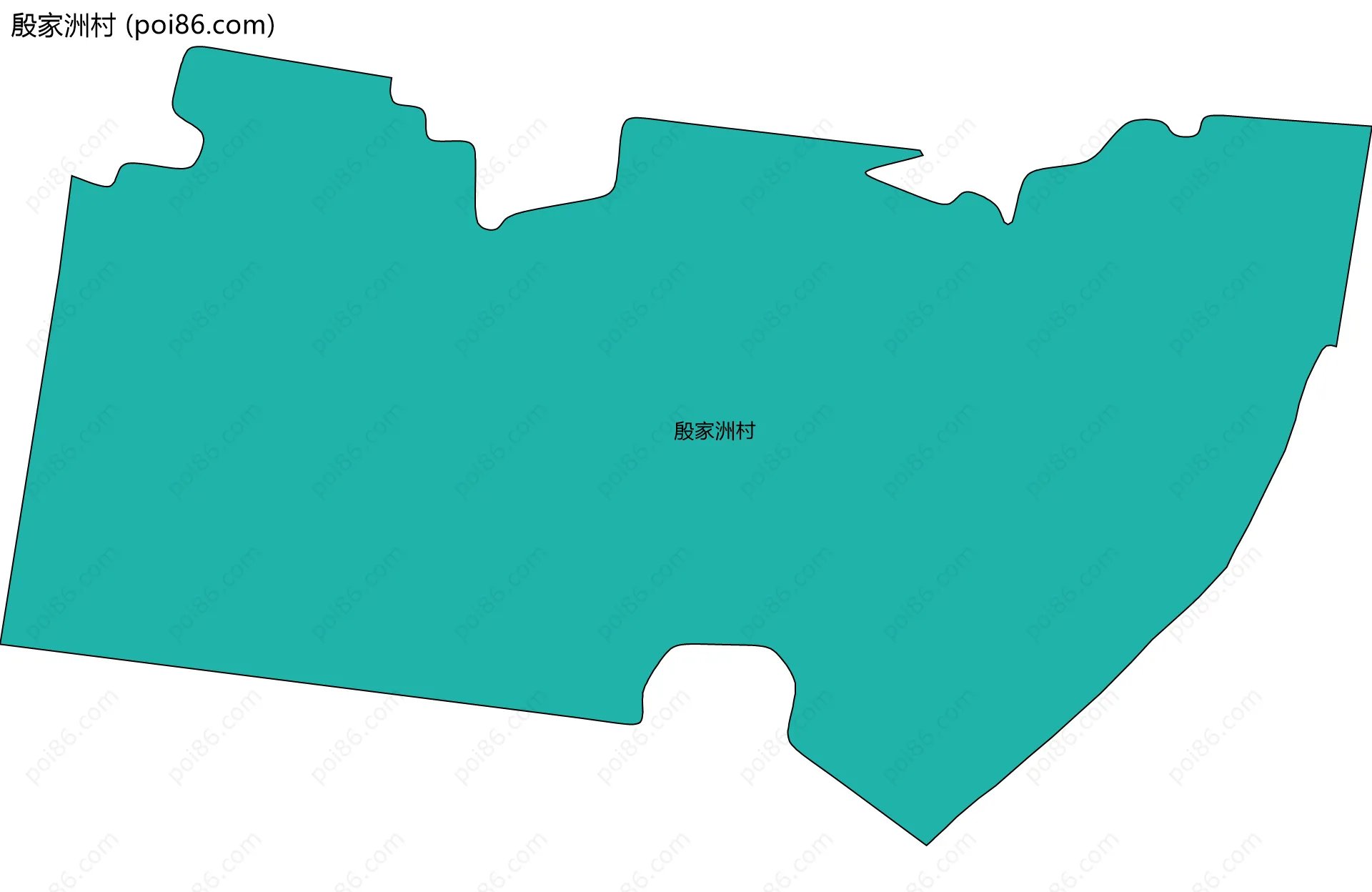 殷家洲村边界地图