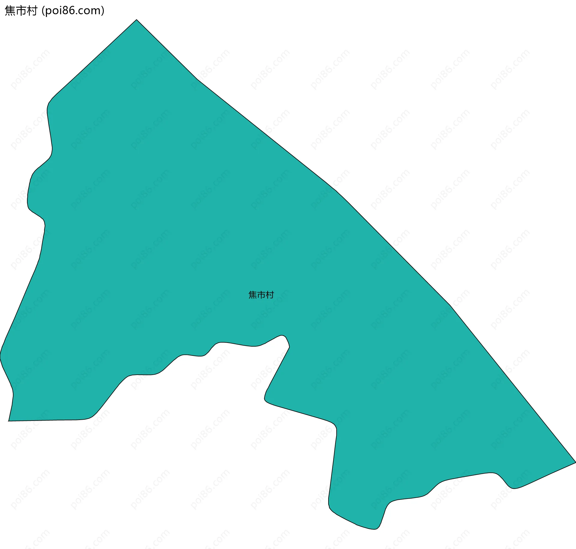 焦市村边界地图