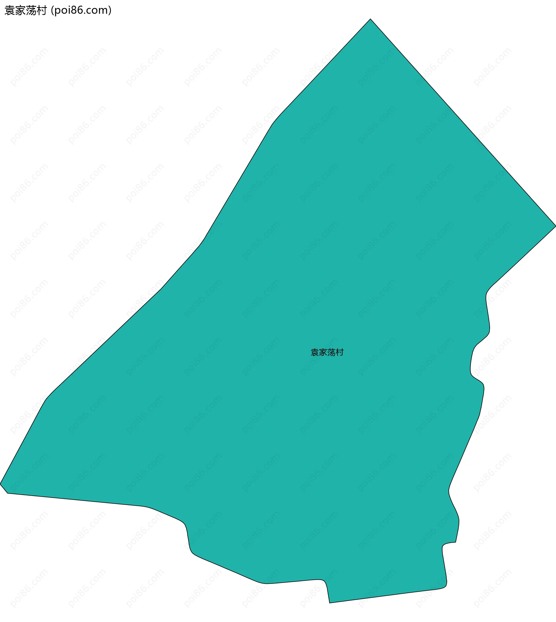 袁家荡村边界地图