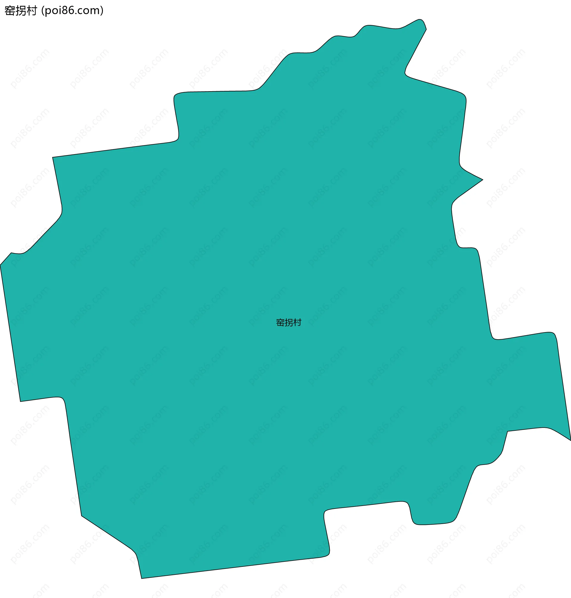 窑拐村边界地图