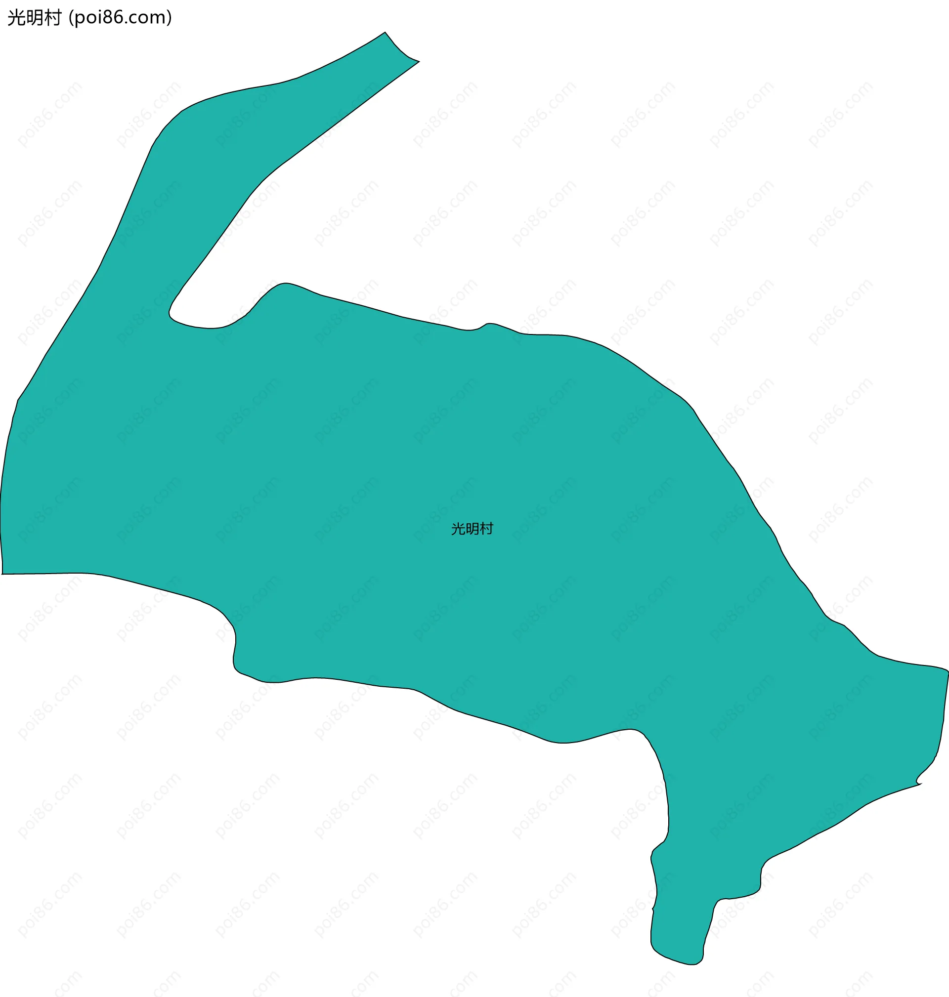 光明村边界地图