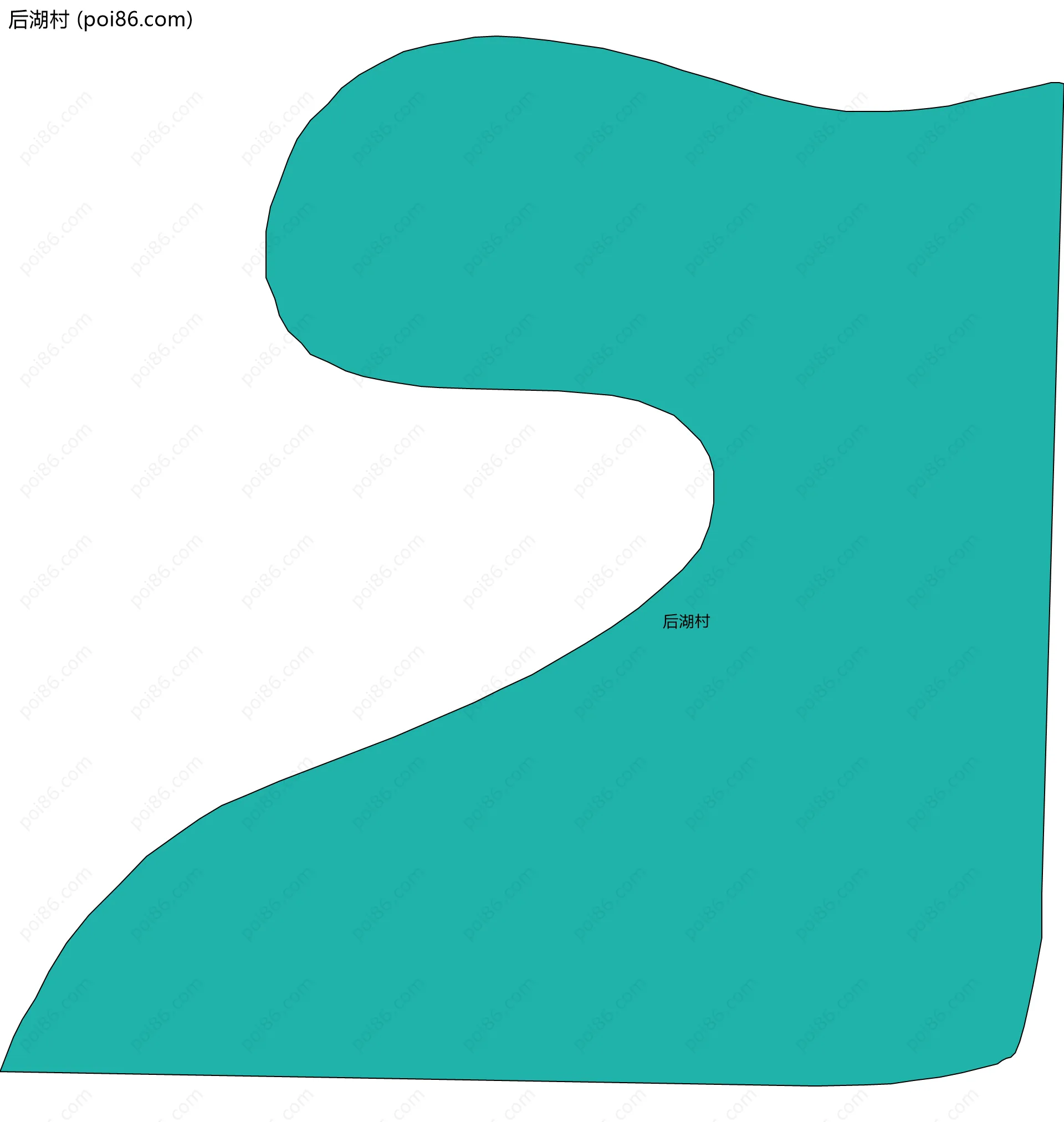后湖村边界地图